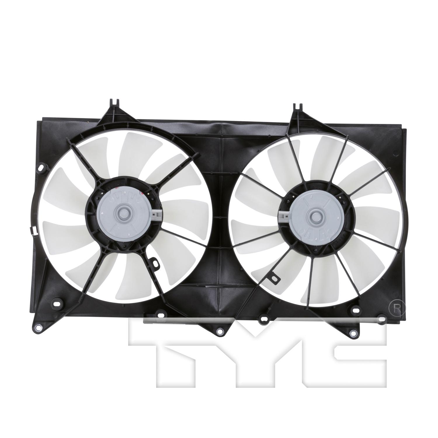 TYC 620870 Dual Radiator and Condenser Fan Assembly product image 2 of 4