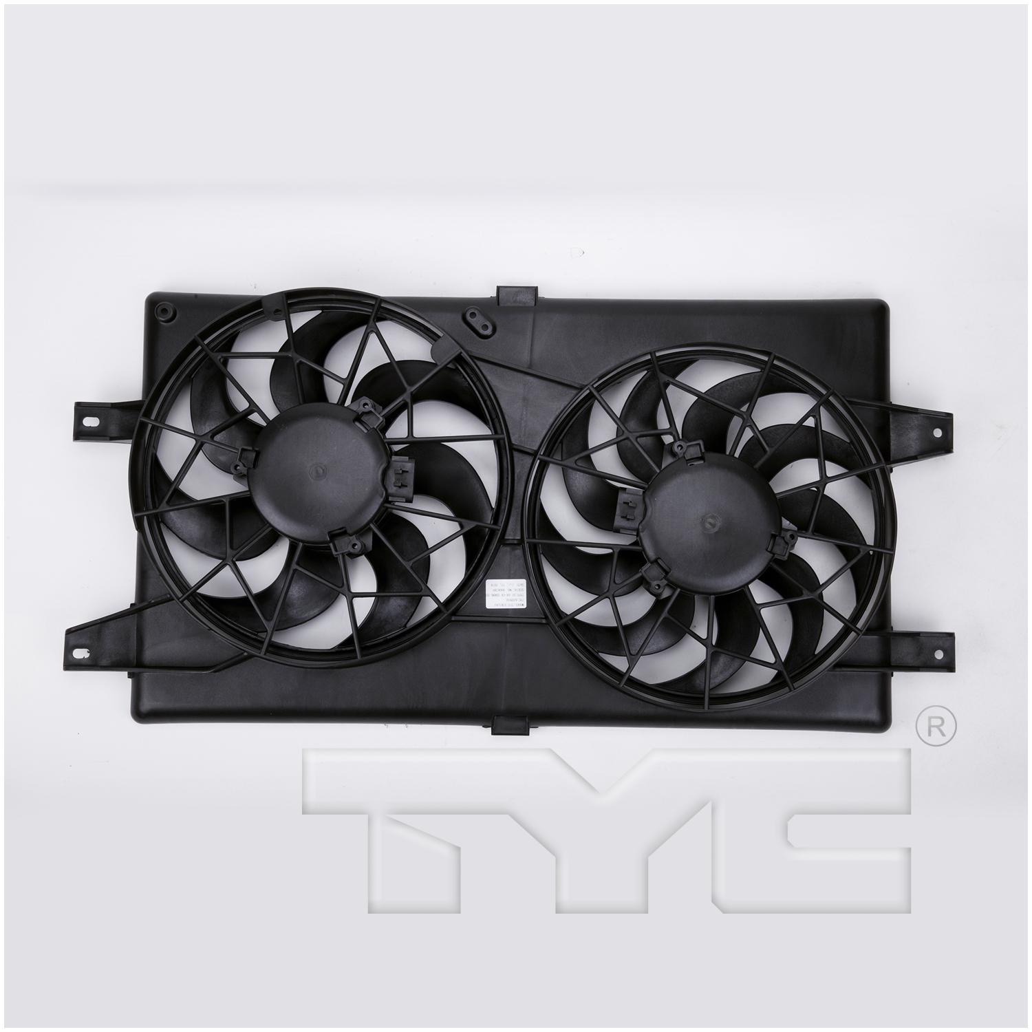 TYC 620910 Dual Radiator and Condenser Fan Assembly product image 1 of 4