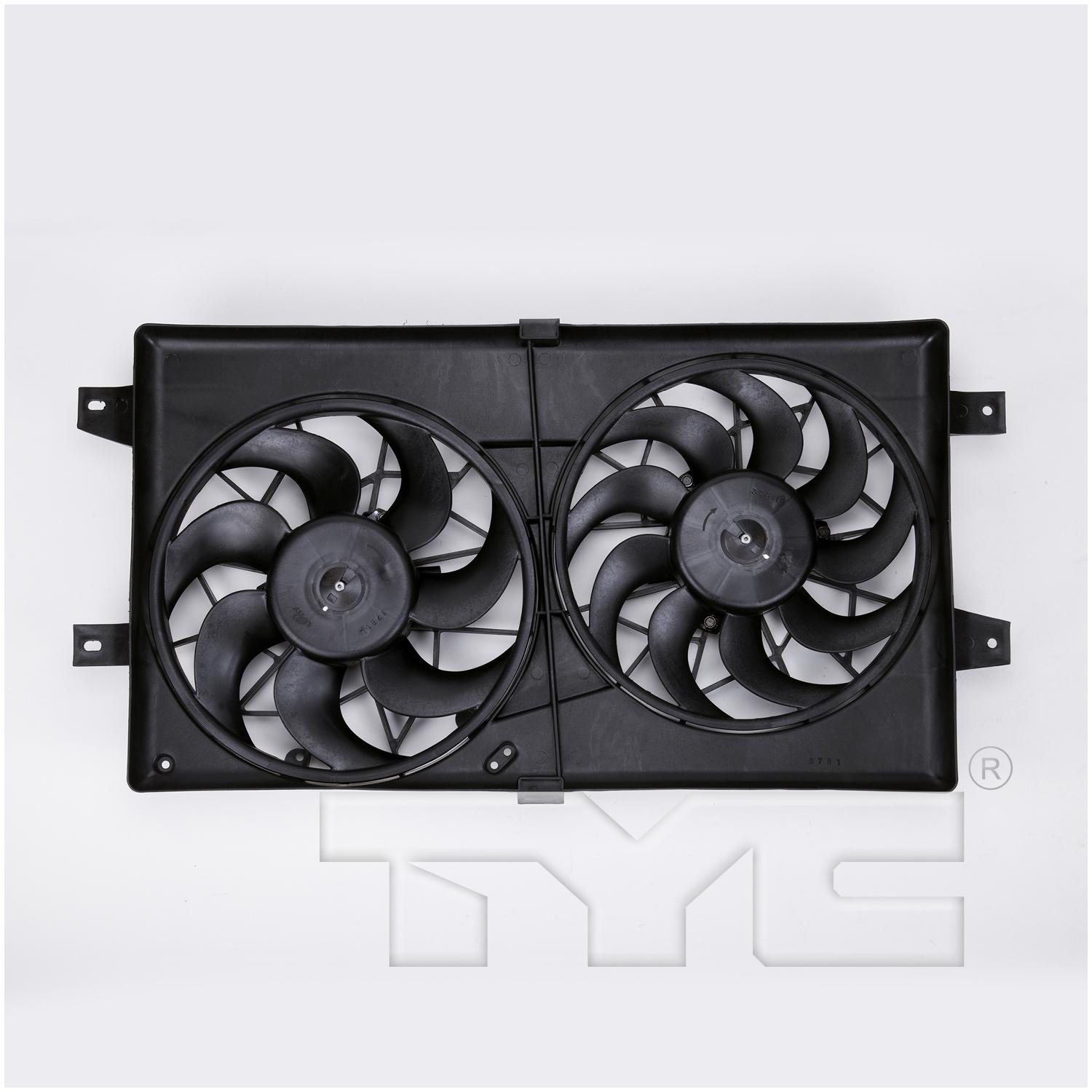 TYC 620910 Dual Radiator and Condenser Fan Assembly product image 2 of 4