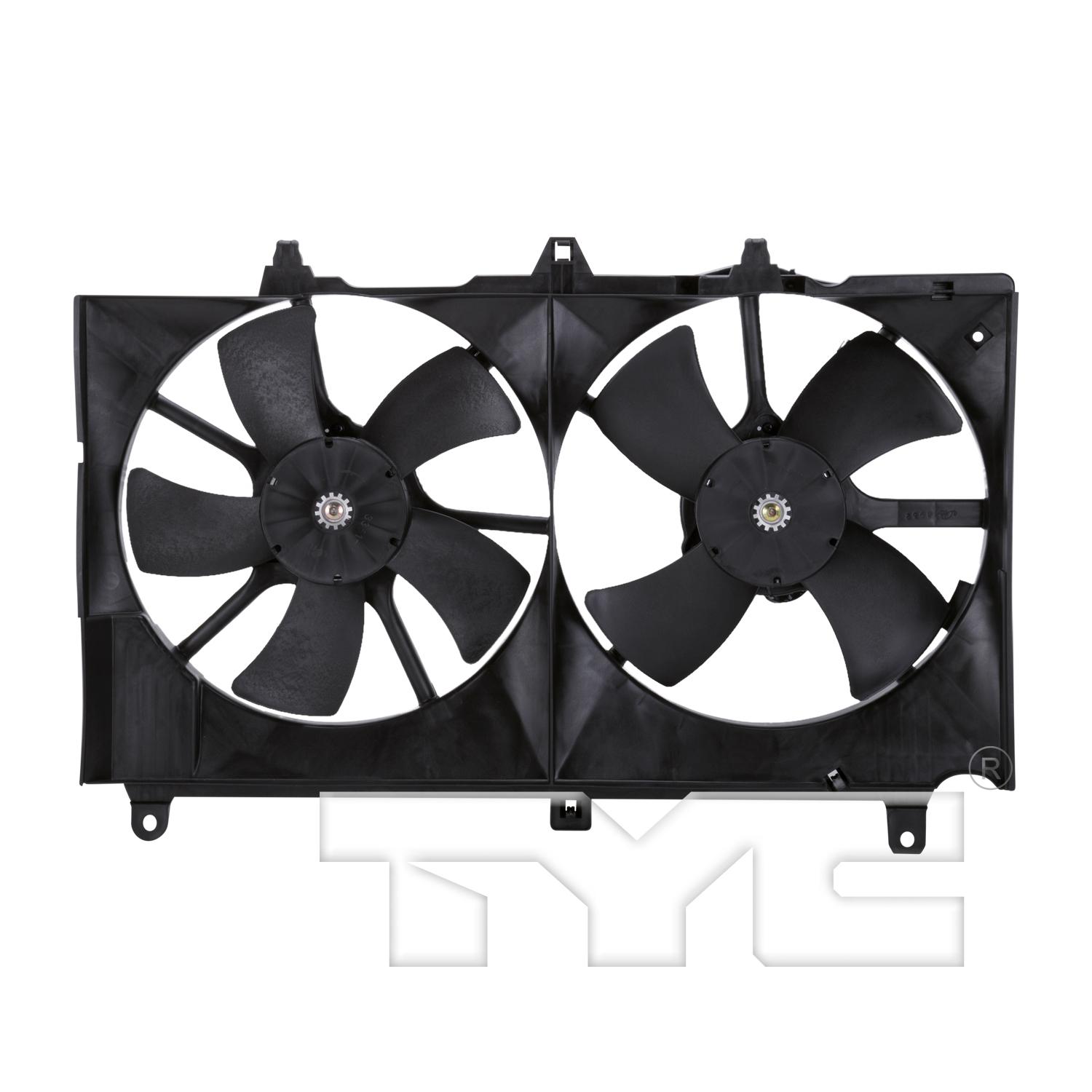 TYC 620980 Dual Radiator and Condenser Fan Assembly product image 1 of 6