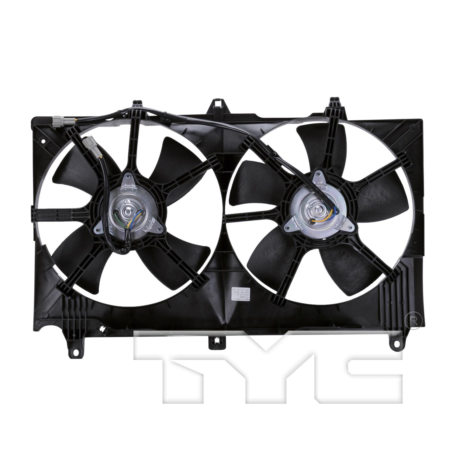 TYC 620980 Dual Radiator and Condenser Fan Assembly product image 2 of 6