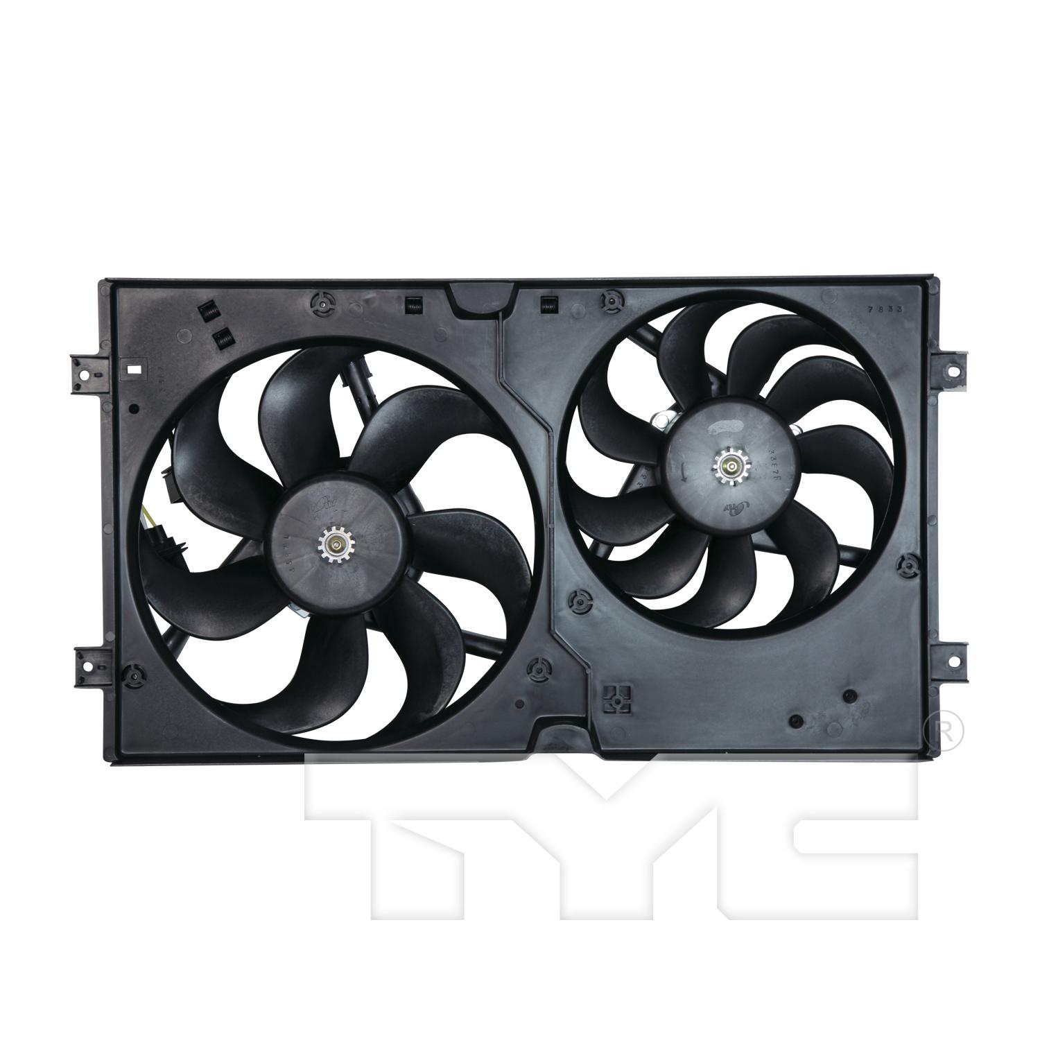 TYC 621000 Dual Radiator and Condenser Fan Assembly product image 1 of 3