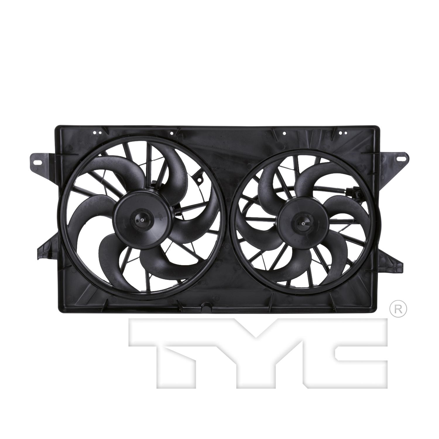 TYC 621010 Dual Radiator and Condenser Fan Assembly product image 1 of 4