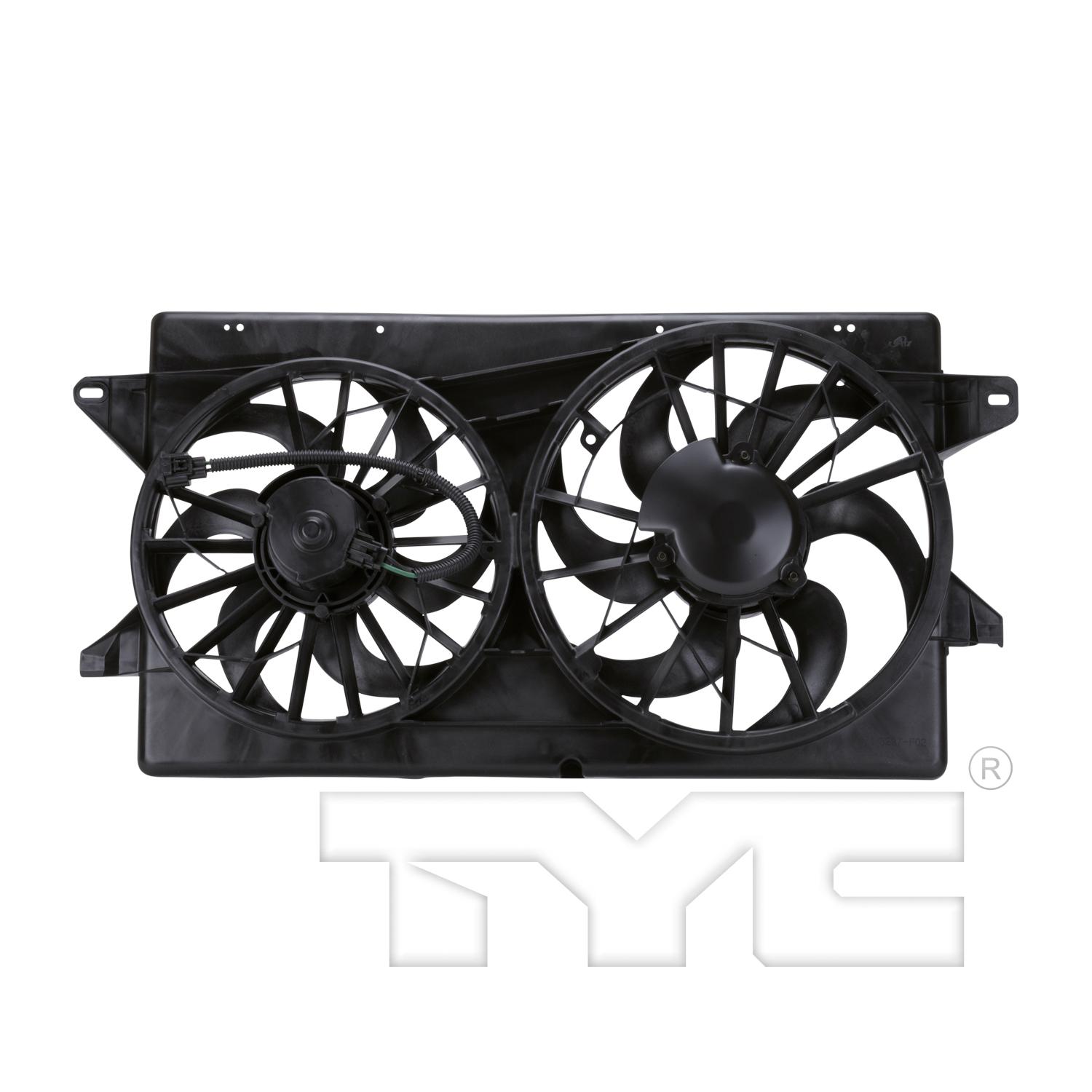 TYC 621010 Dual Radiator and Condenser Fan Assembly product image 2 of 4