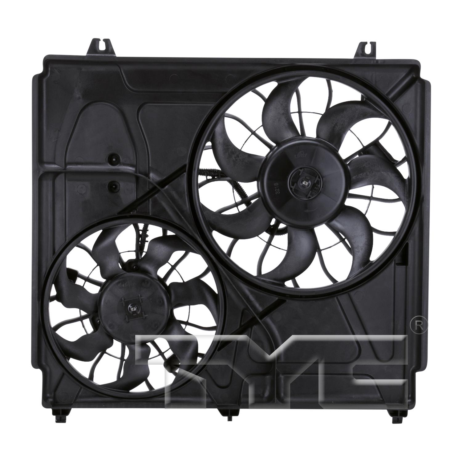 TYC 621040 Dual Radiator and Condenser Fan Assembly product image 1 of 3