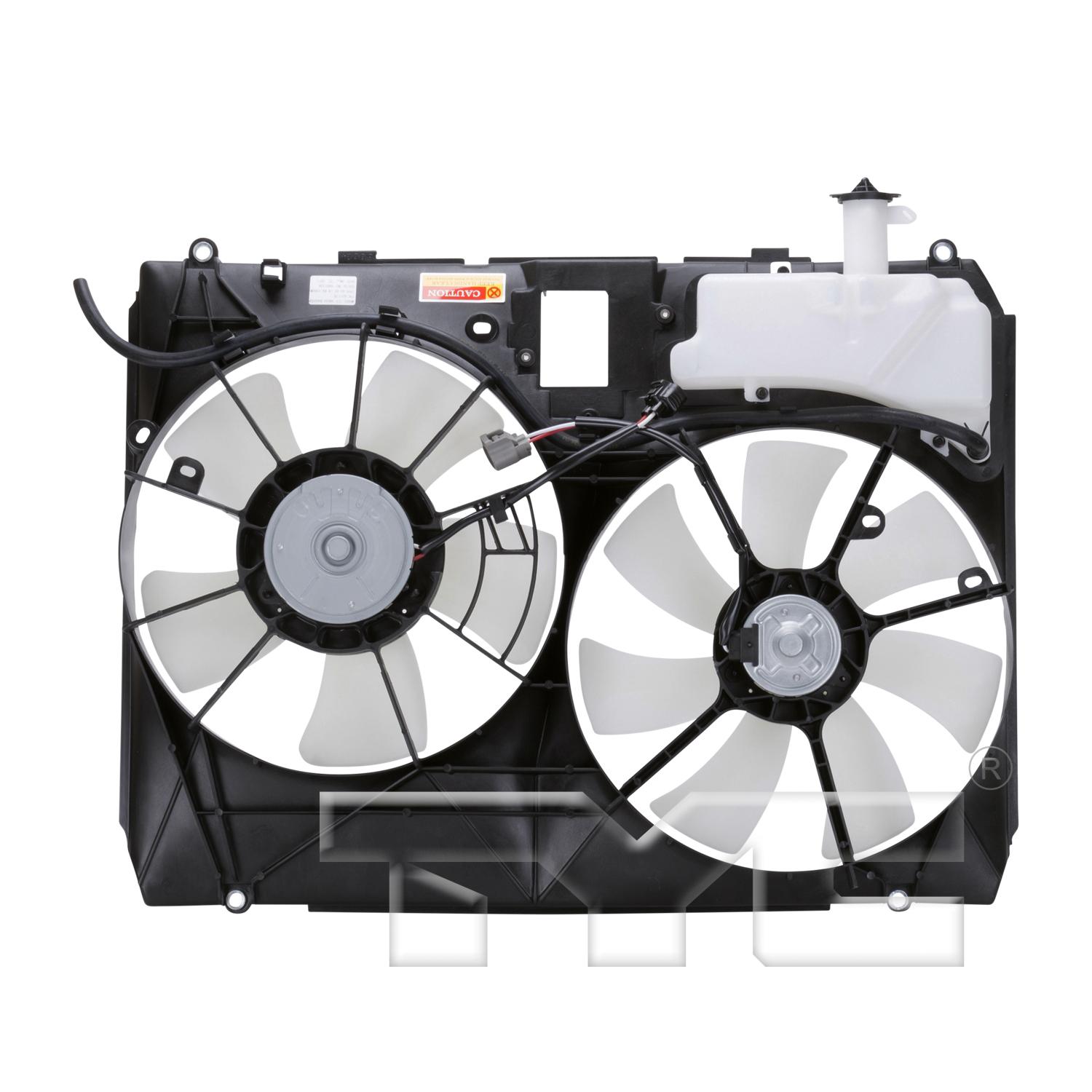 TYC 621110 Dual Radiator and Condenser Fan Assembly product image 2 of 4