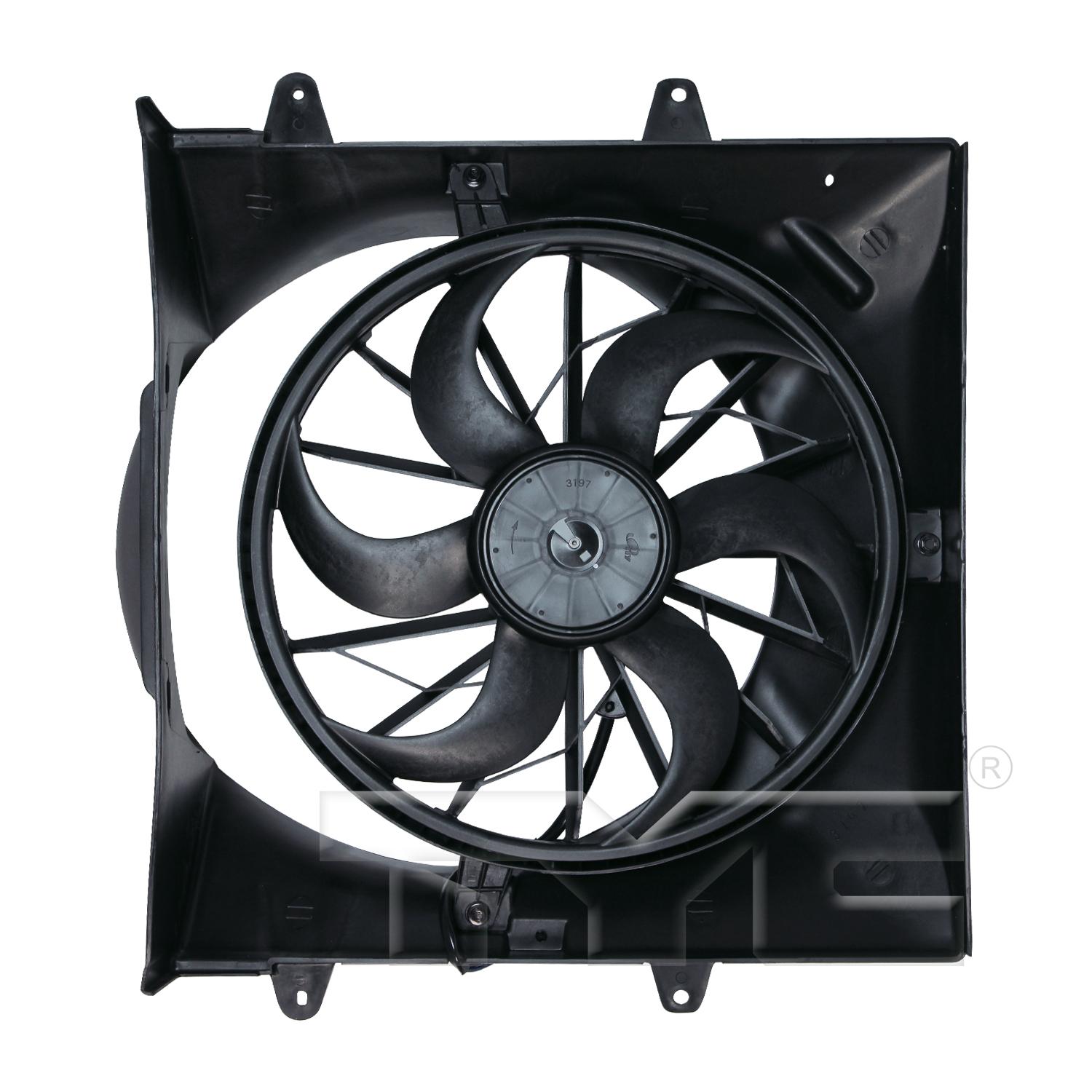 TYC 621130 Dual Radiator and Condenser Fan Assembly product image 1 of 3
