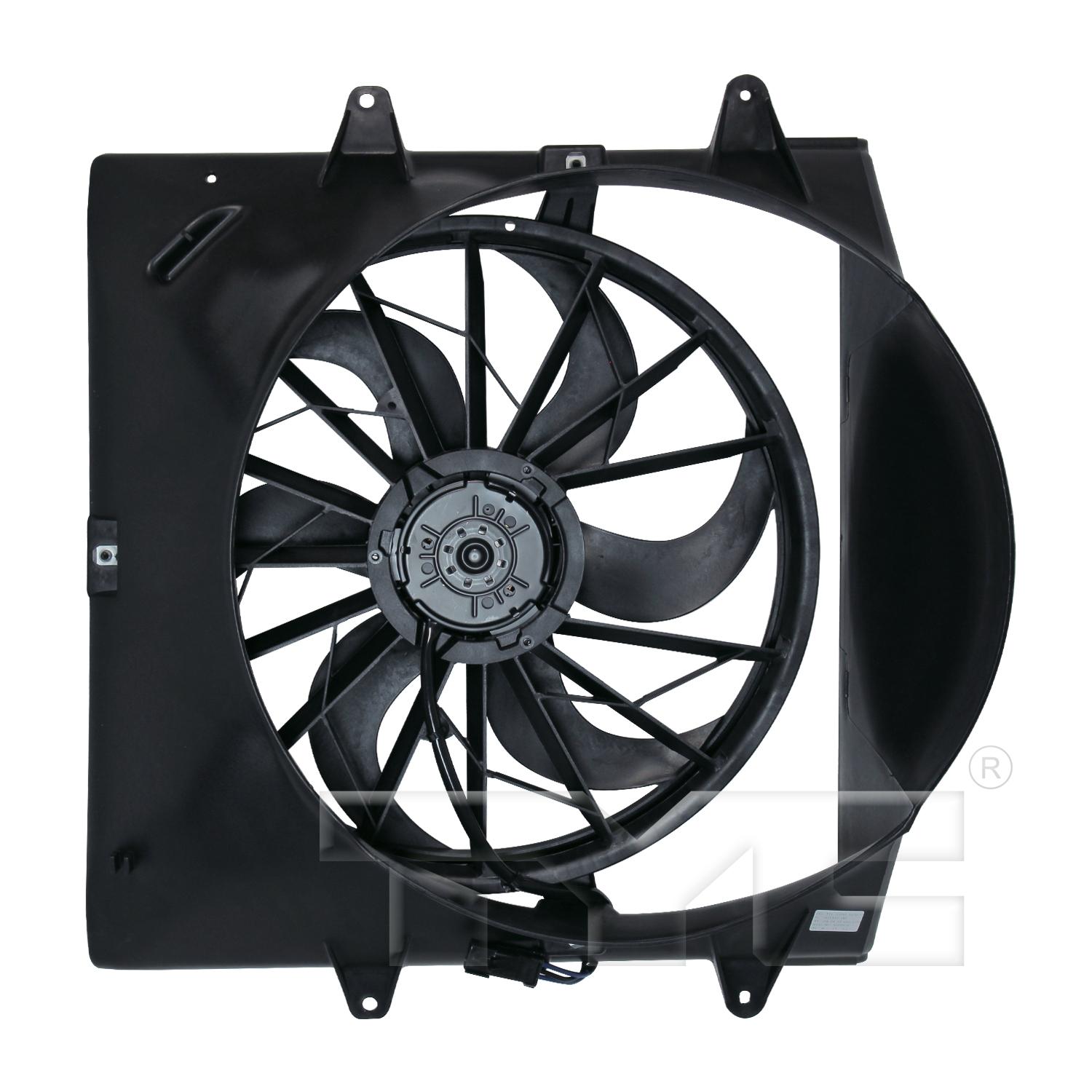 TYC 621130 Dual Radiator and Condenser Fan Assembly product image 2 of 3