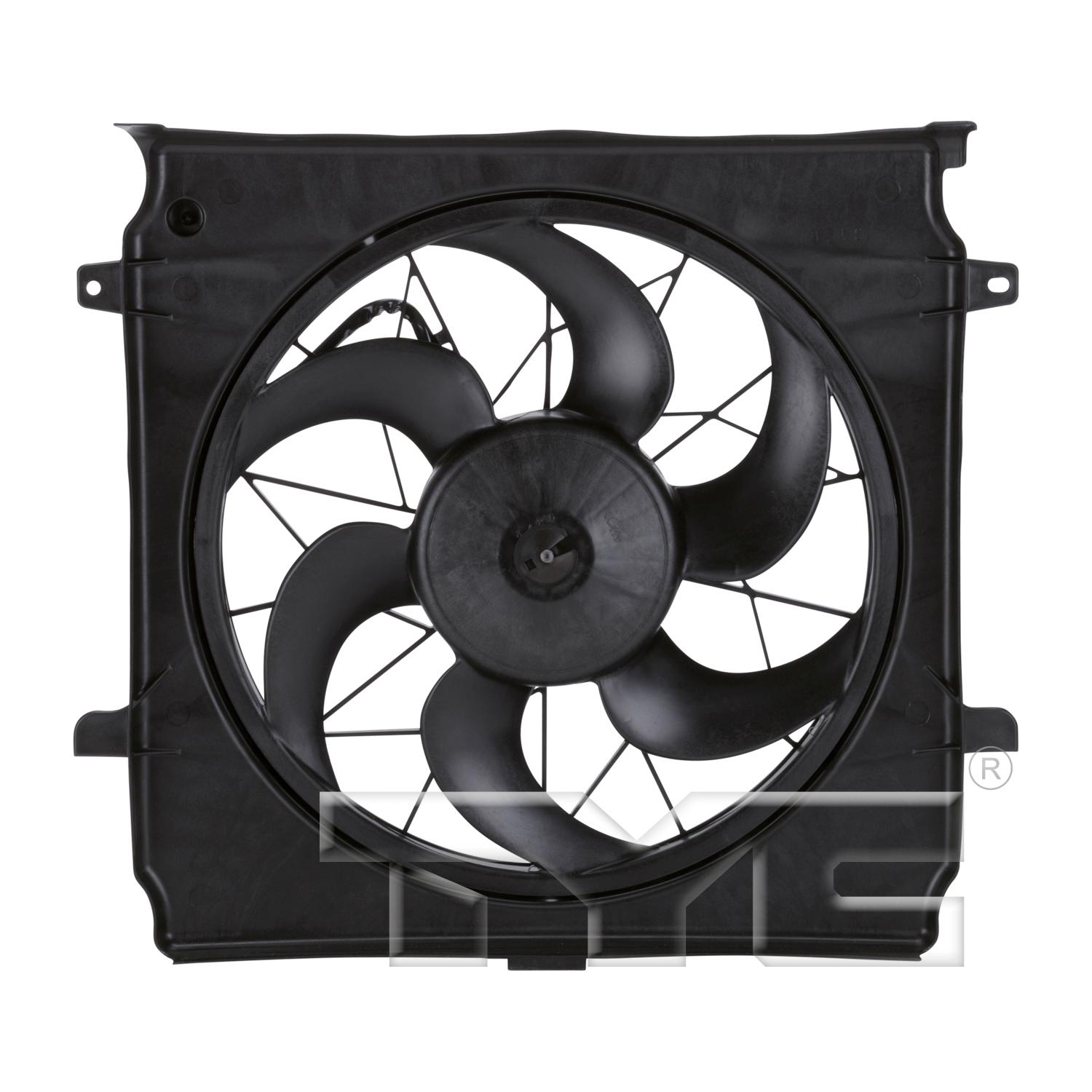 TYC 621140 Dual Radiator and Condenser Fan Assembly product image 1 of 4