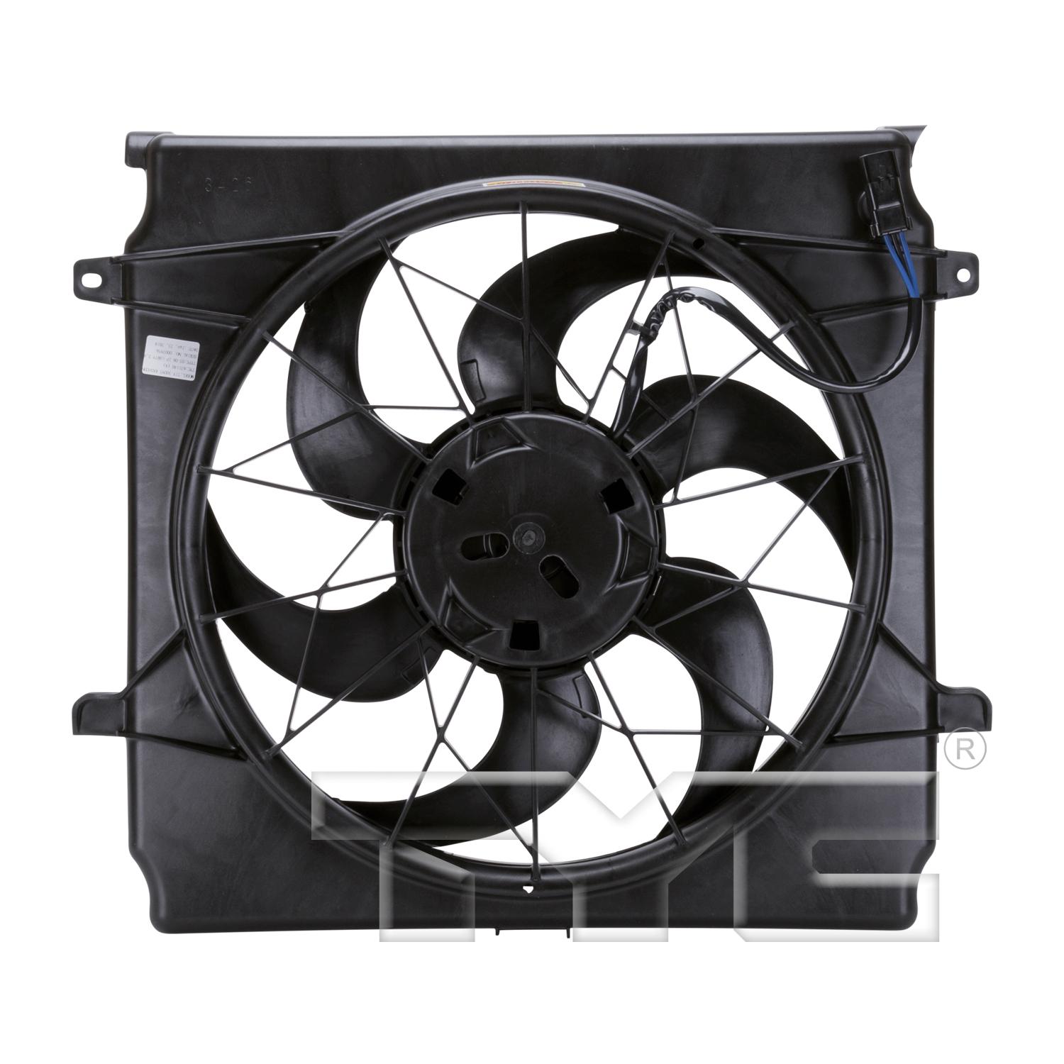TYC 621140 Dual Radiator and Condenser Fan Assembly product image 2 of 4