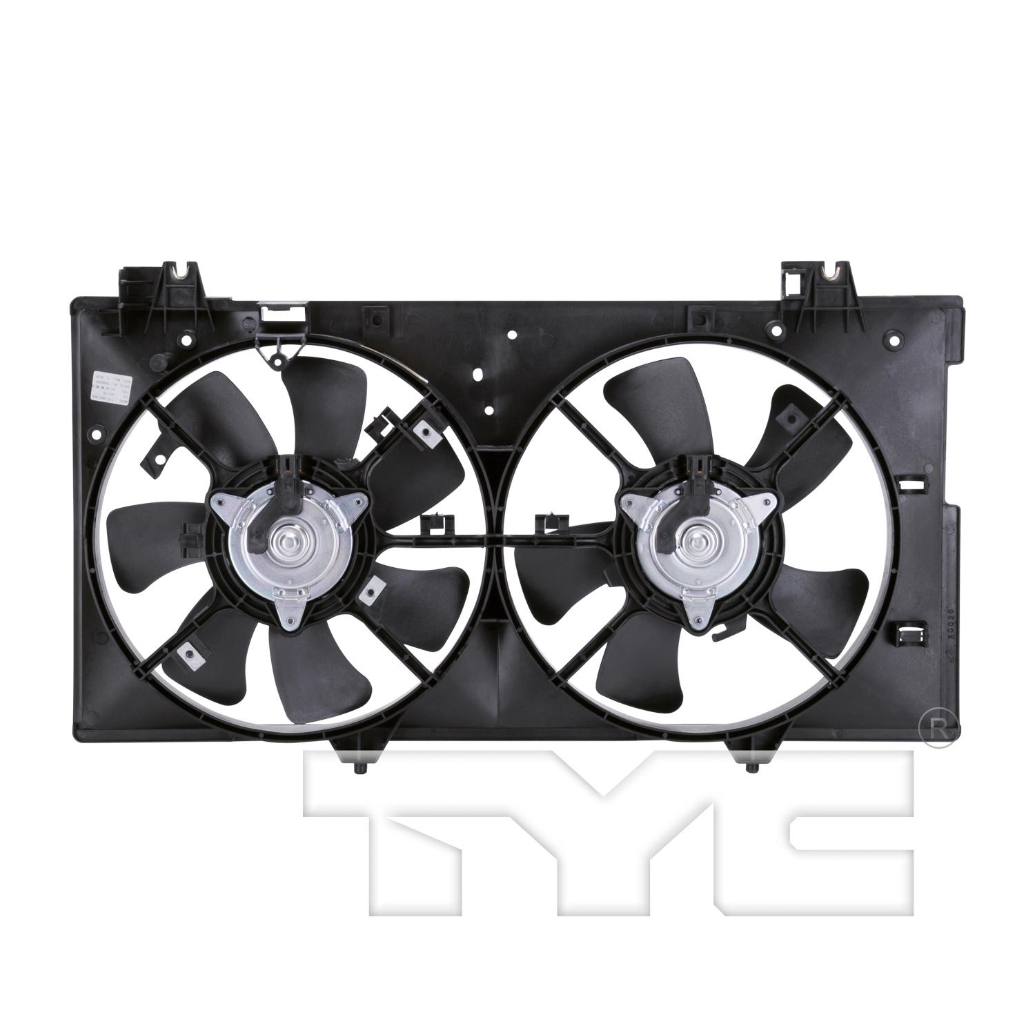 TYC 621170 Dual Radiator and Condenser Fan Assembly product image 2 of 4