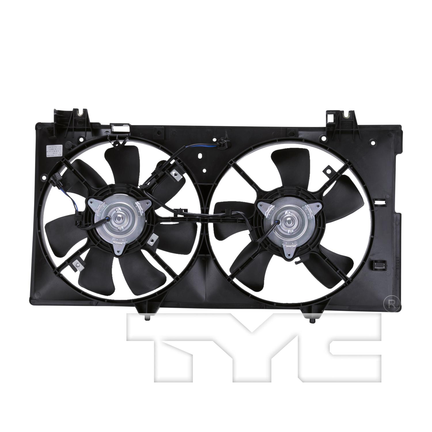 TYC 621180 Dual Radiator and Condenser Fan Assembly product image 2 of 4