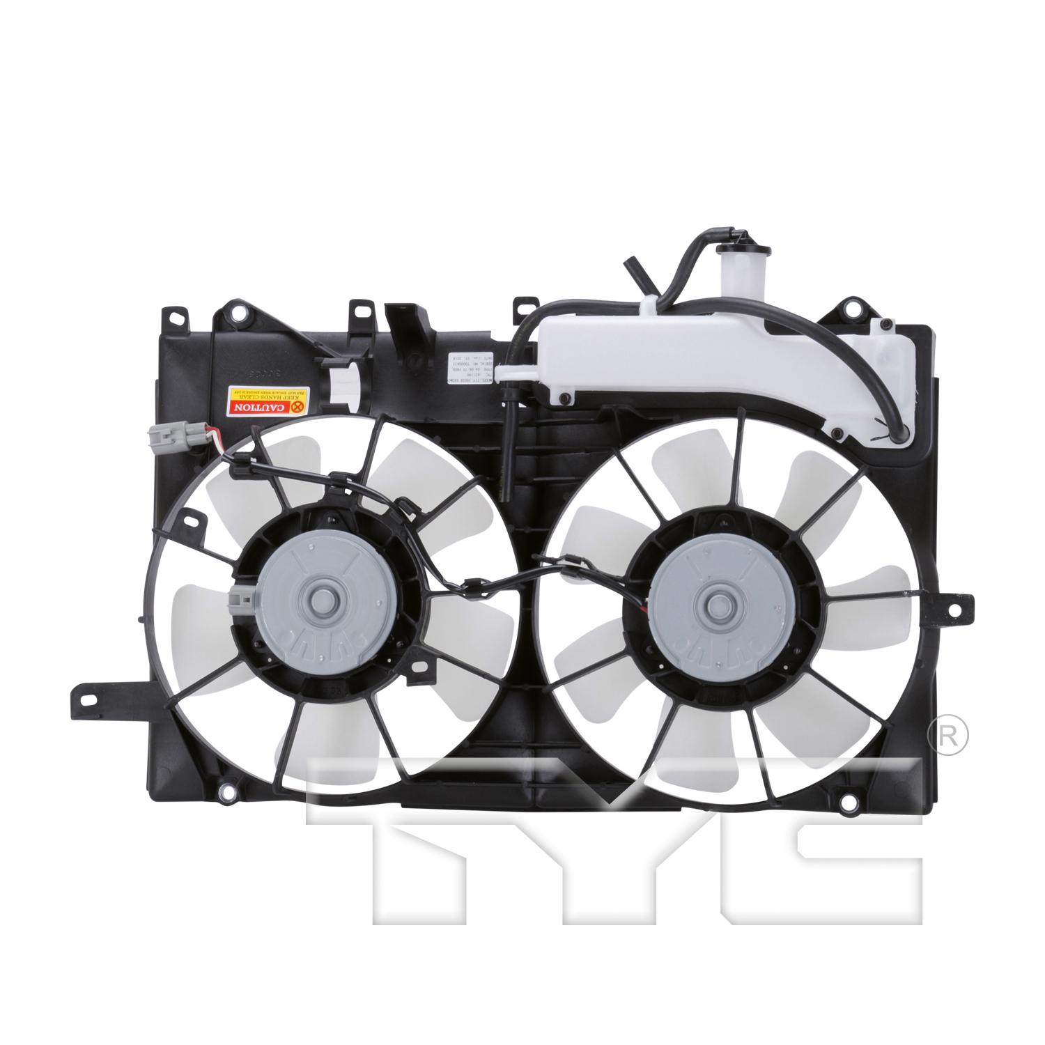 TYC 621190 Dual Radiator and Condenser Fan Assembly product image 2 of 4