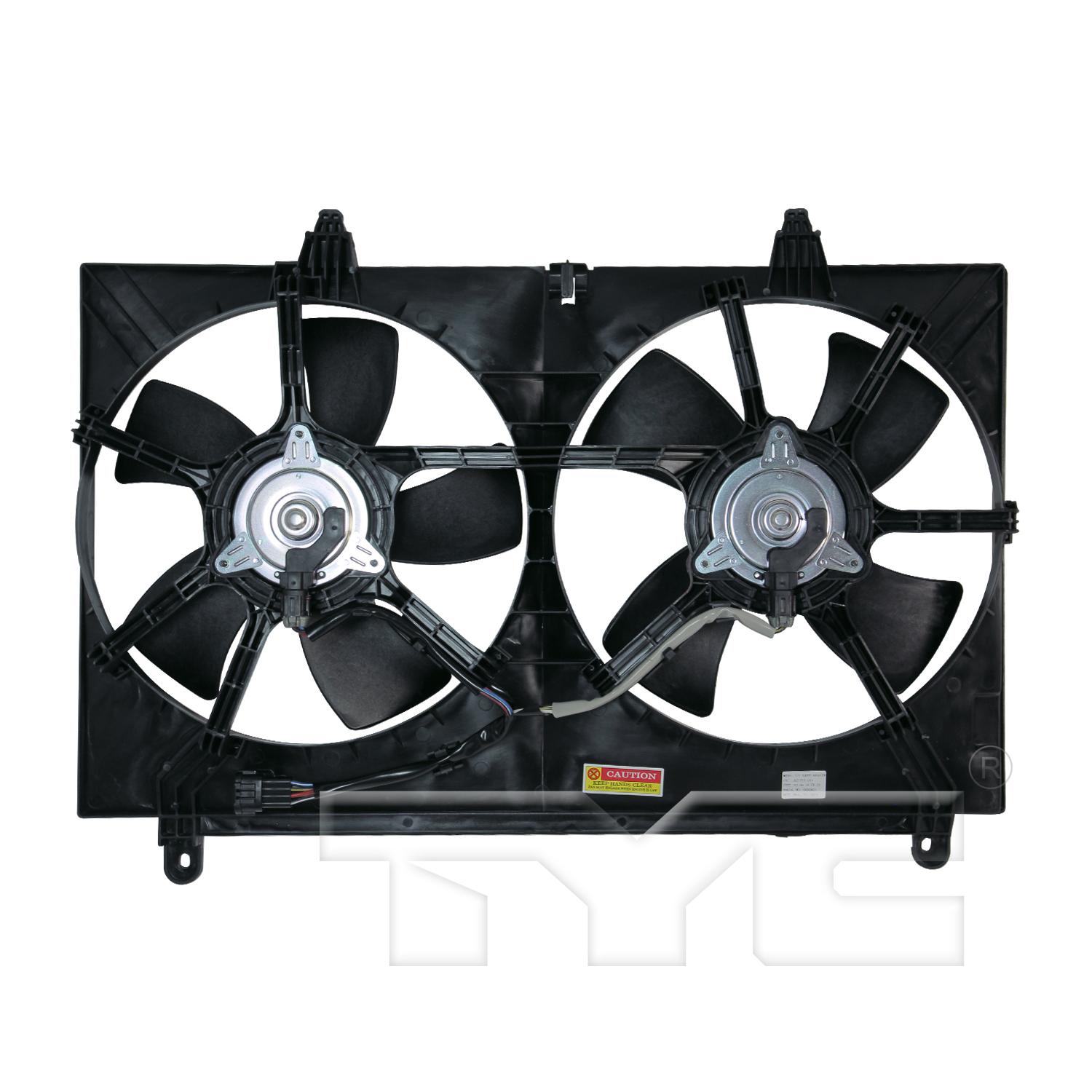 TYC 621210 Dual Radiator and Condenser Fan Assembly product image 2 of 3