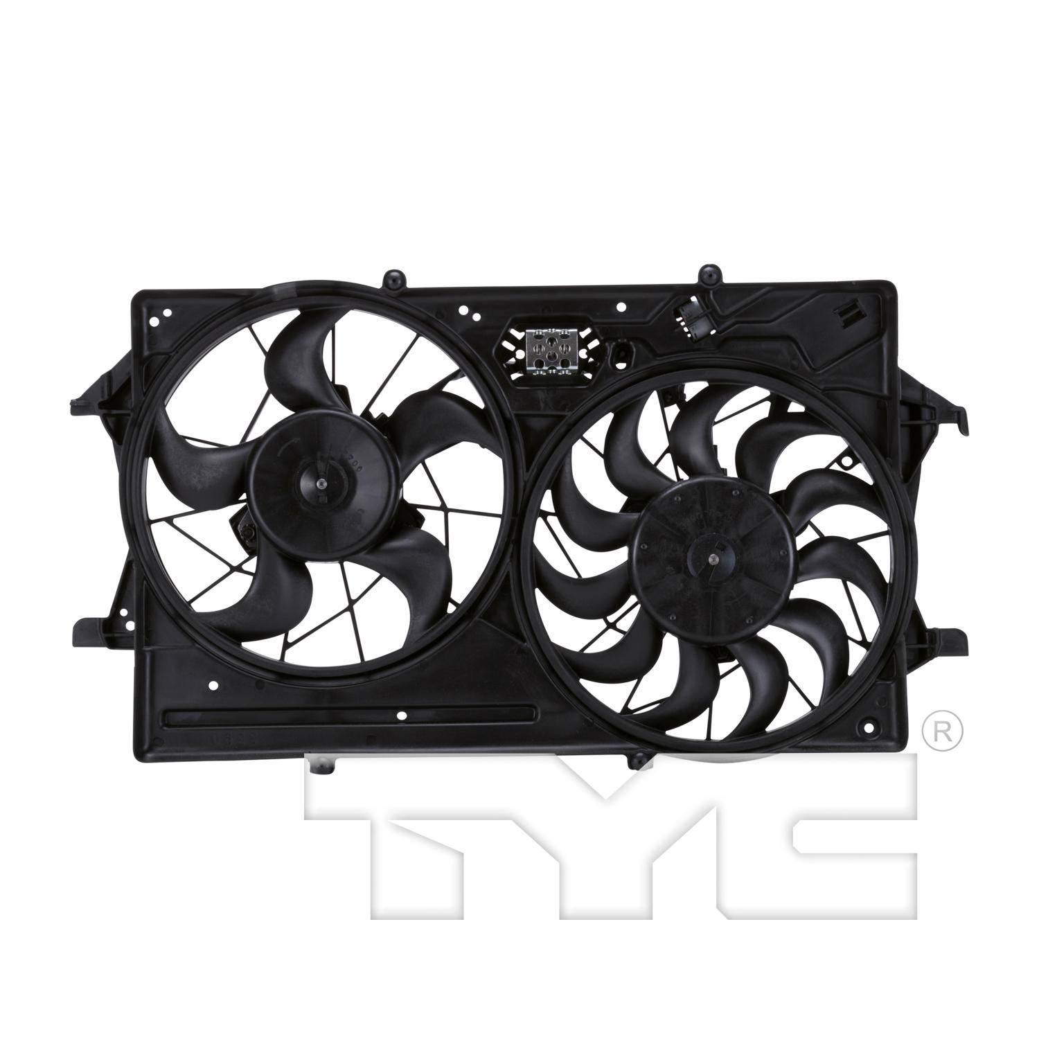 TYC 621230 Dual Radiator and Condenser Fan Assembly product image 1 of 4