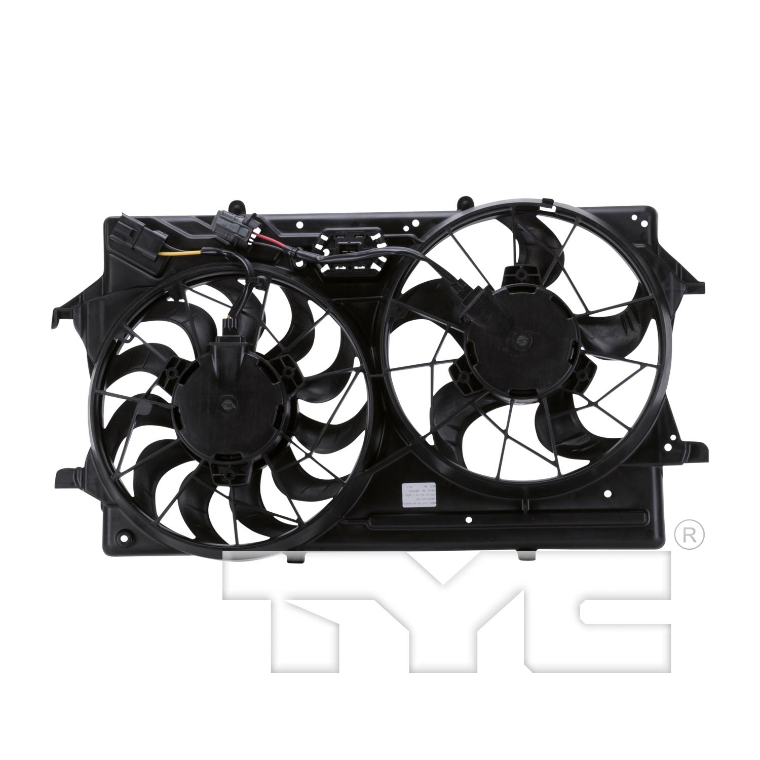 TYC 621230 Dual Radiator and Condenser Fan Assembly product image 2 of 4