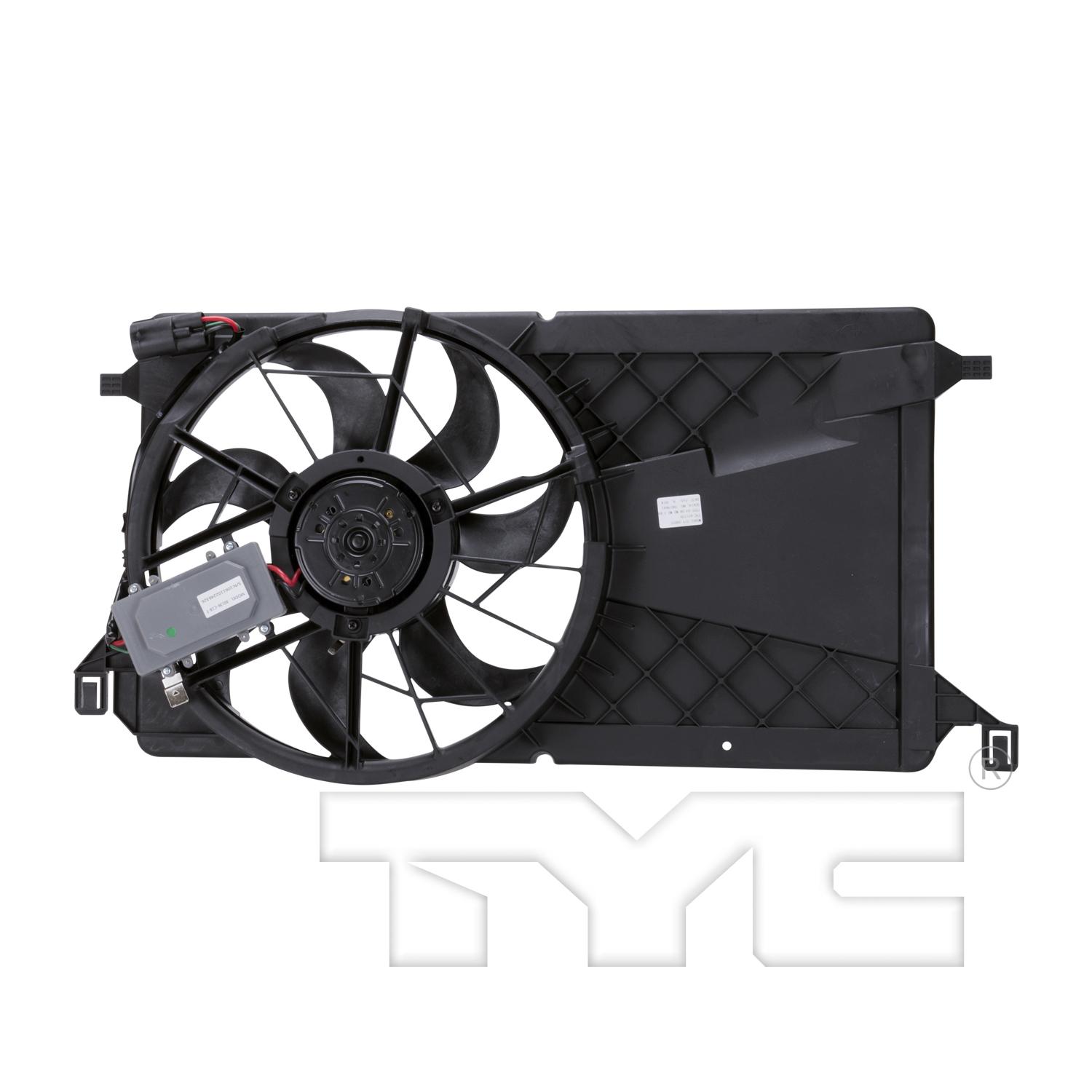 TYC 621270 Dual Radiator and Condenser Fan Assembly product image 2 of 3