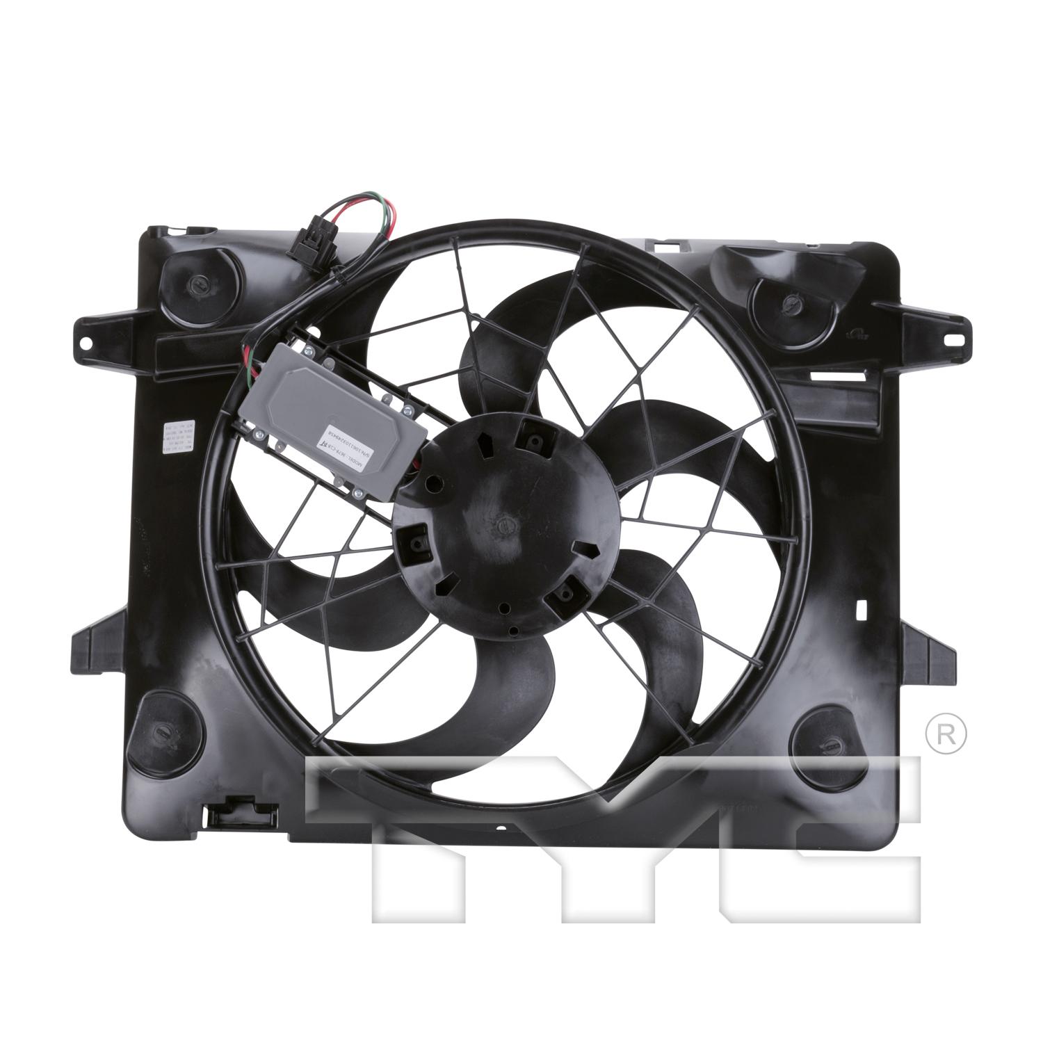 TYC 621290 Dual Radiator and Condenser Fan Assembly product image 2 of 3