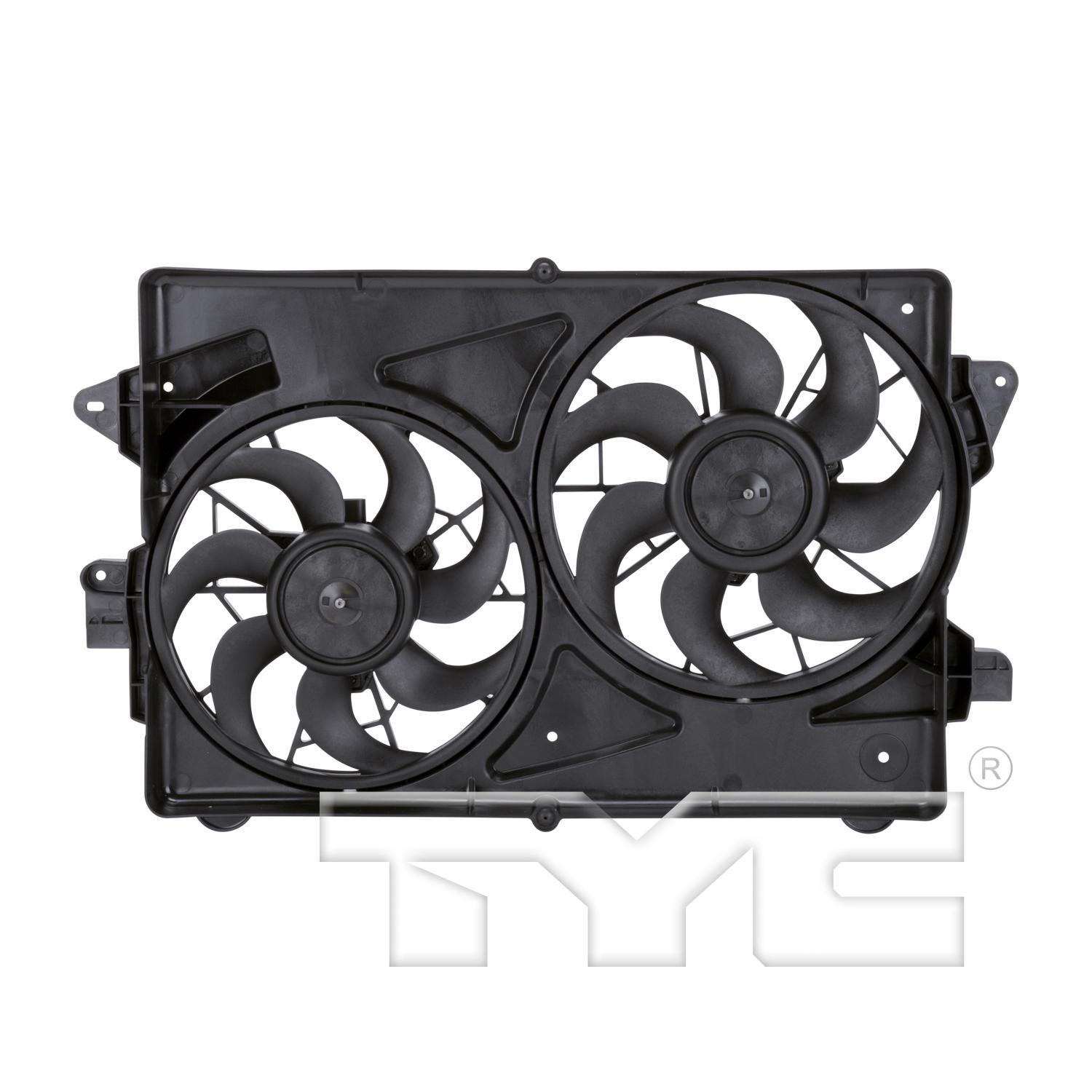 TYC 621330 Dual Radiator and Condenser Fan Assembly product image 1 of 4