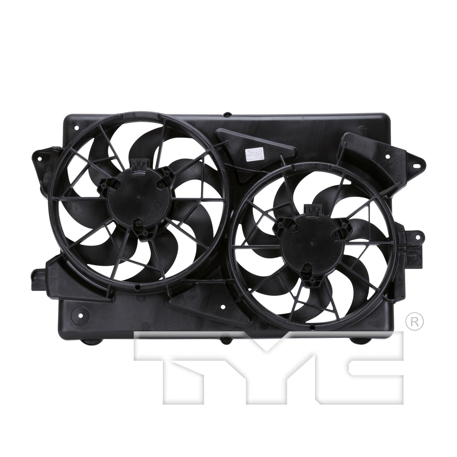 TYC 621330 Dual Radiator and Condenser Fan Assembly product image 2 of 4