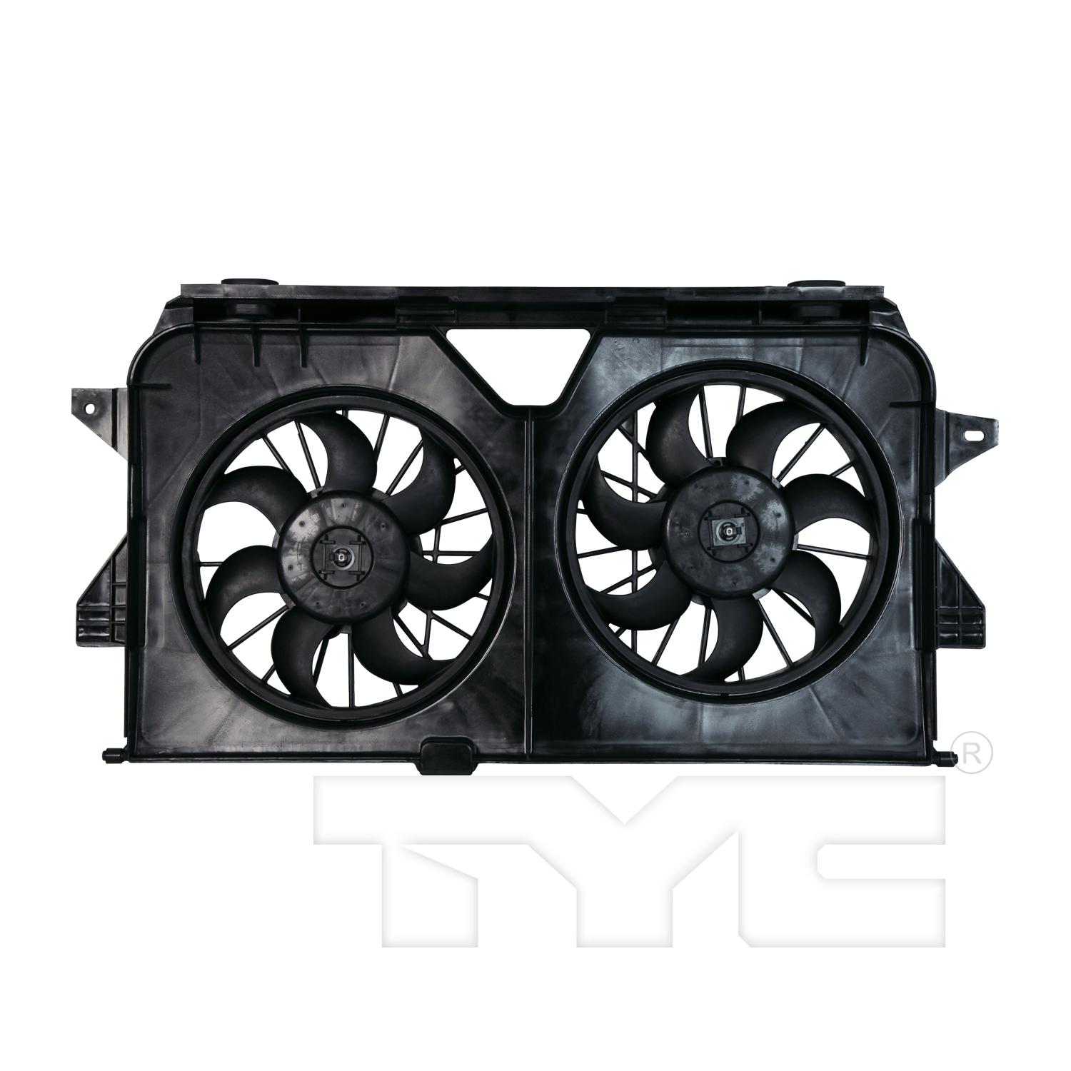 TYC 621370 Dual Radiator and Condenser Fan Assembly product image 1 of 3