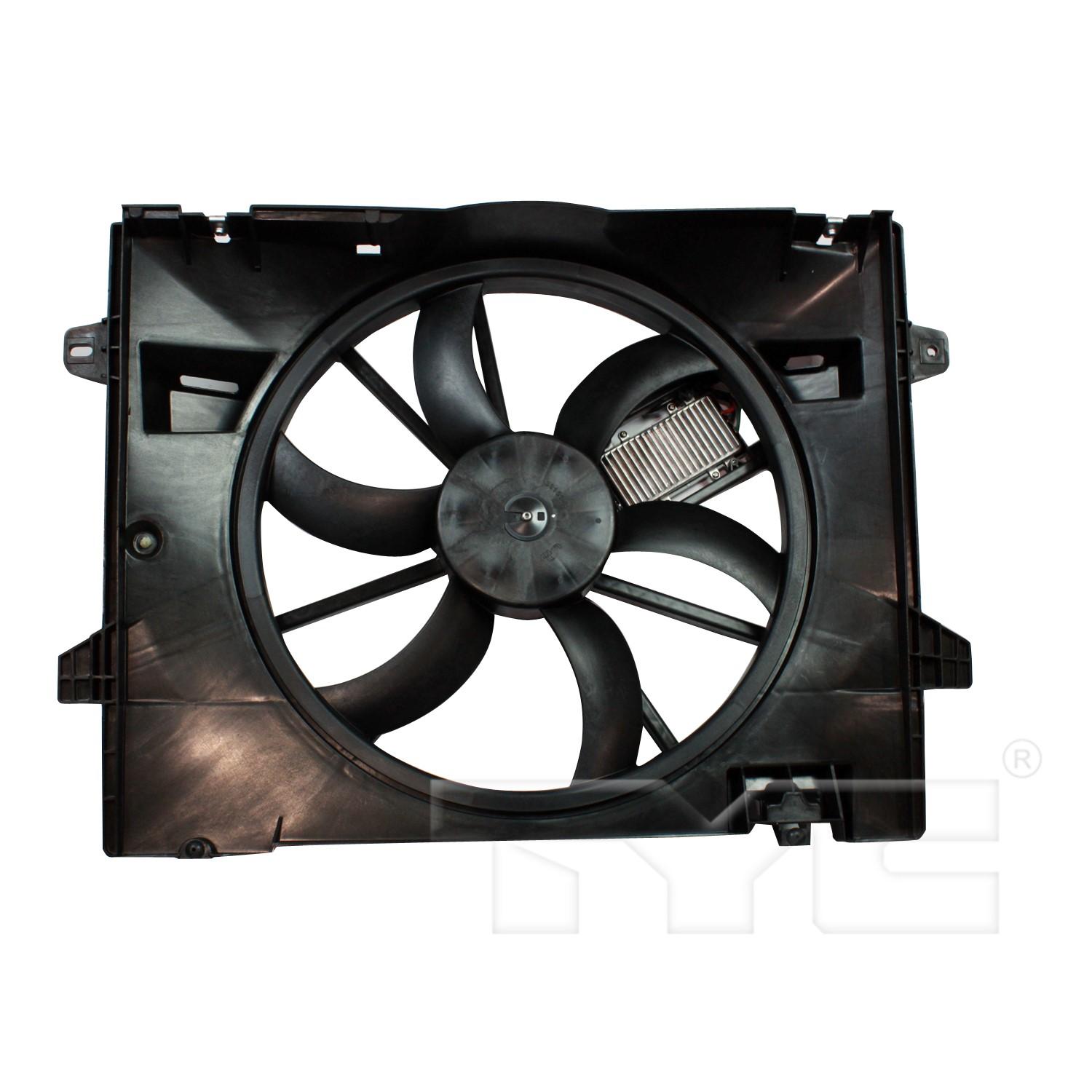 TYC 621380CU Dual Radiator and Condenser Fan Assembly product image 2 of 3