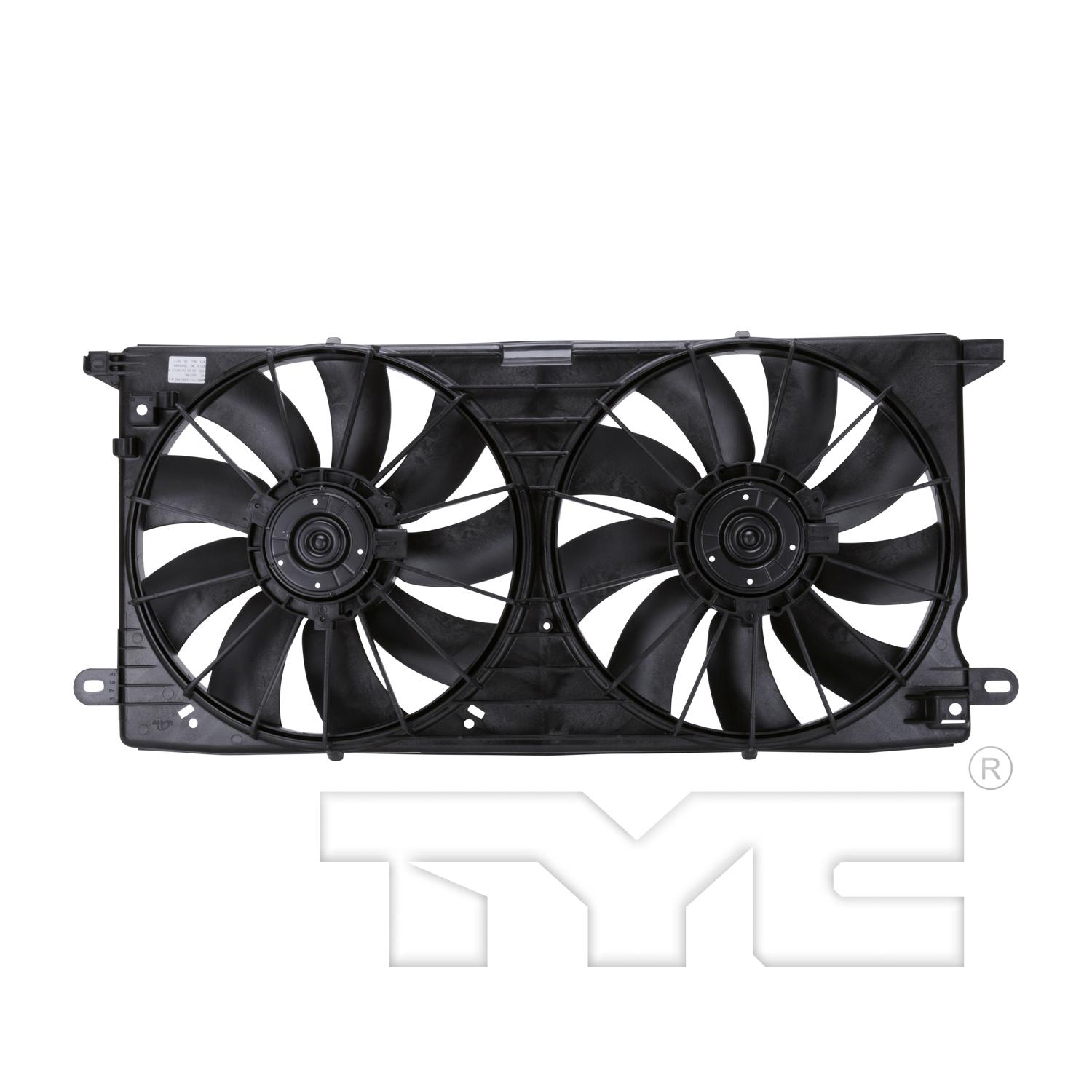 TYC 621390 Dual Radiator and Condenser Fan Assembly product image 2 of 4