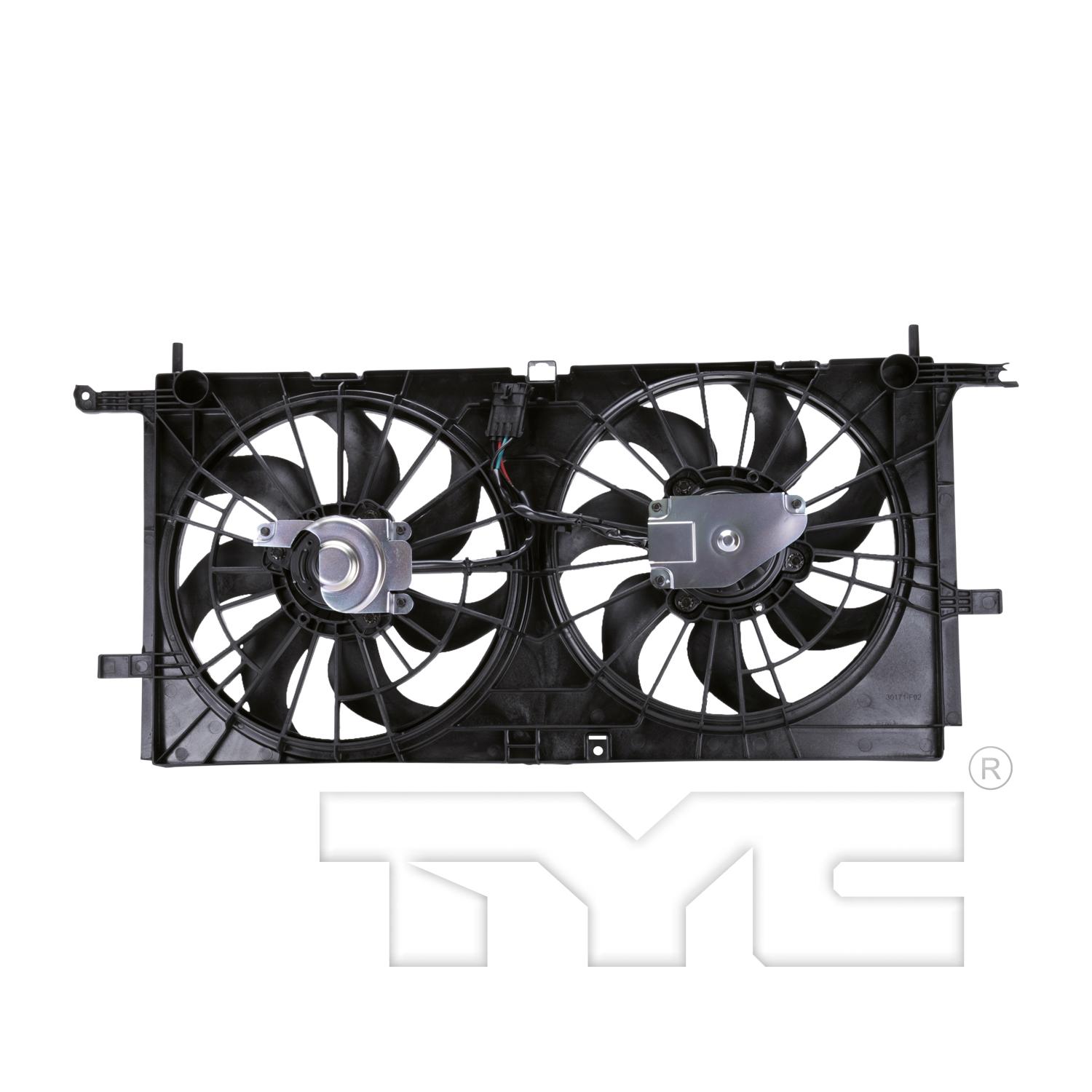 TYC 621530 Dual Radiator and Condenser Fan Assembly product image 2 of 3