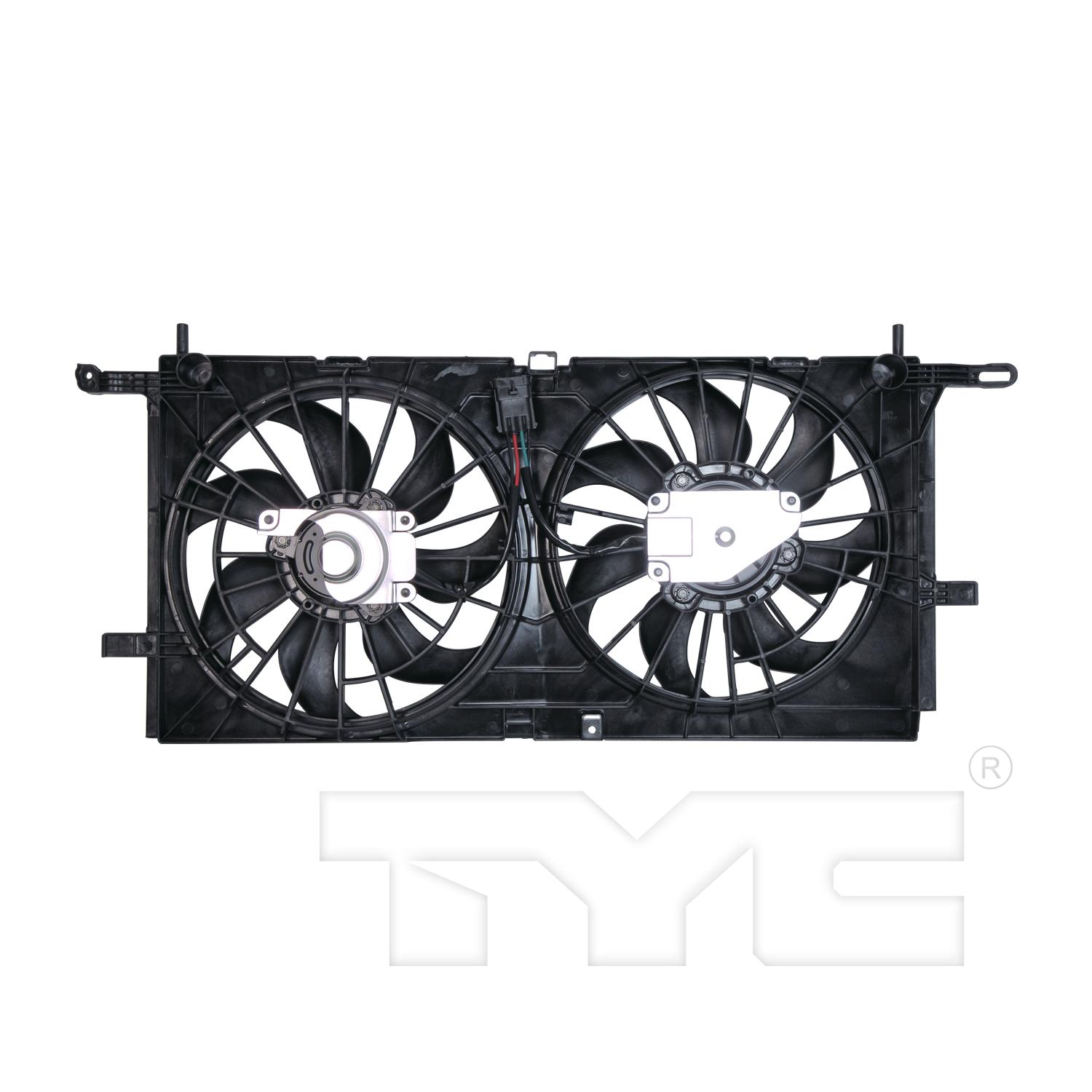 TYC 621540 Dual Radiator and Condenser Fan Assembly product image 2 of 3