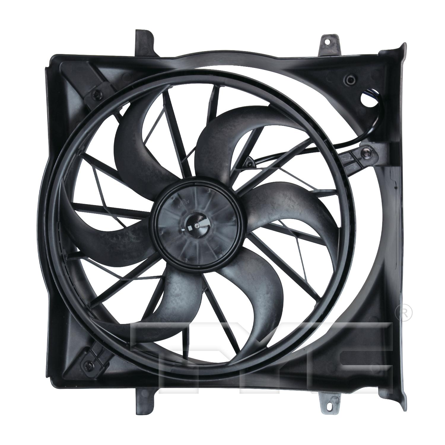 TYC 621560 Dual Radiator and Condenser Fan Assembly product image 1 of 3