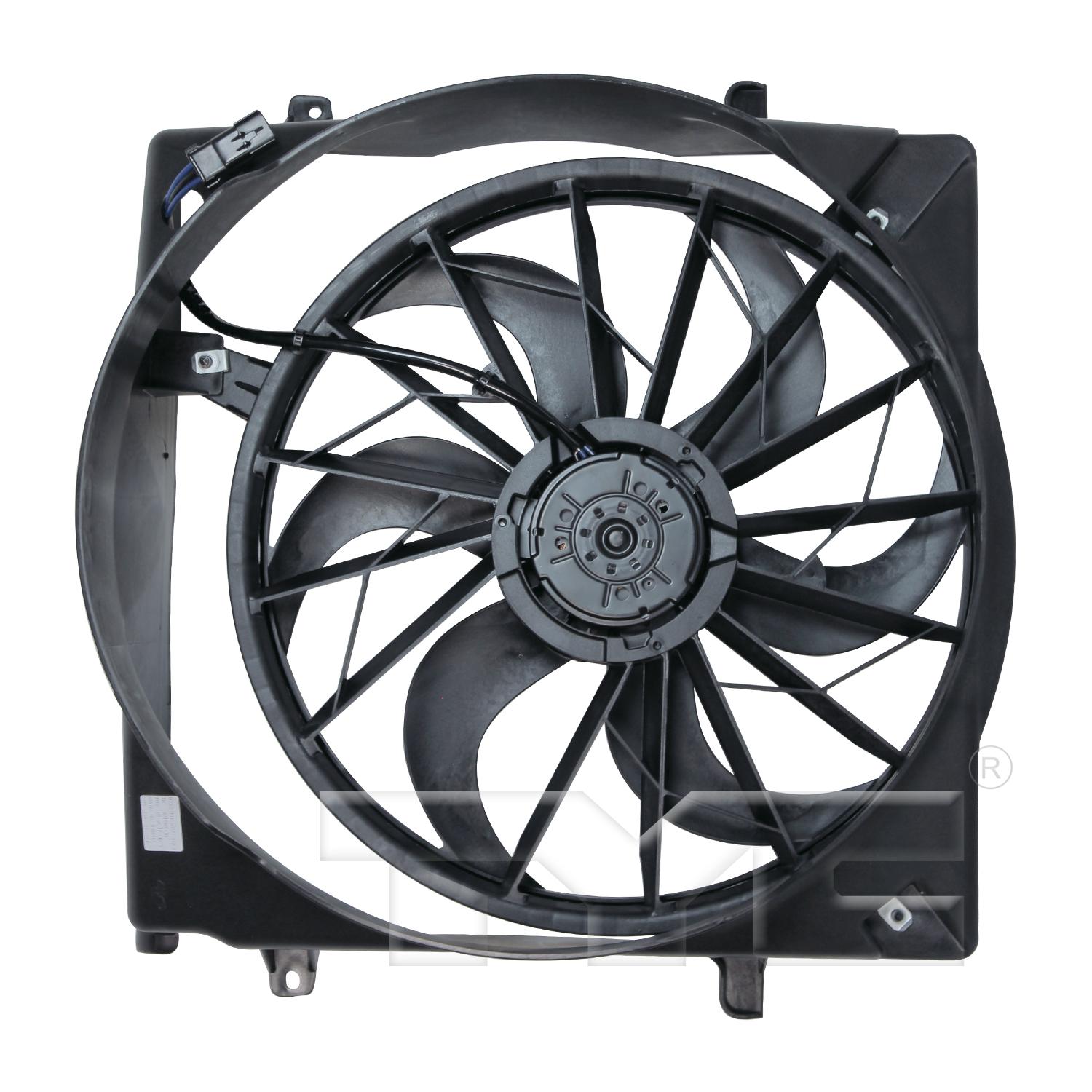TYC 621560 Dual Radiator and Condenser Fan Assembly product image 2 of 3