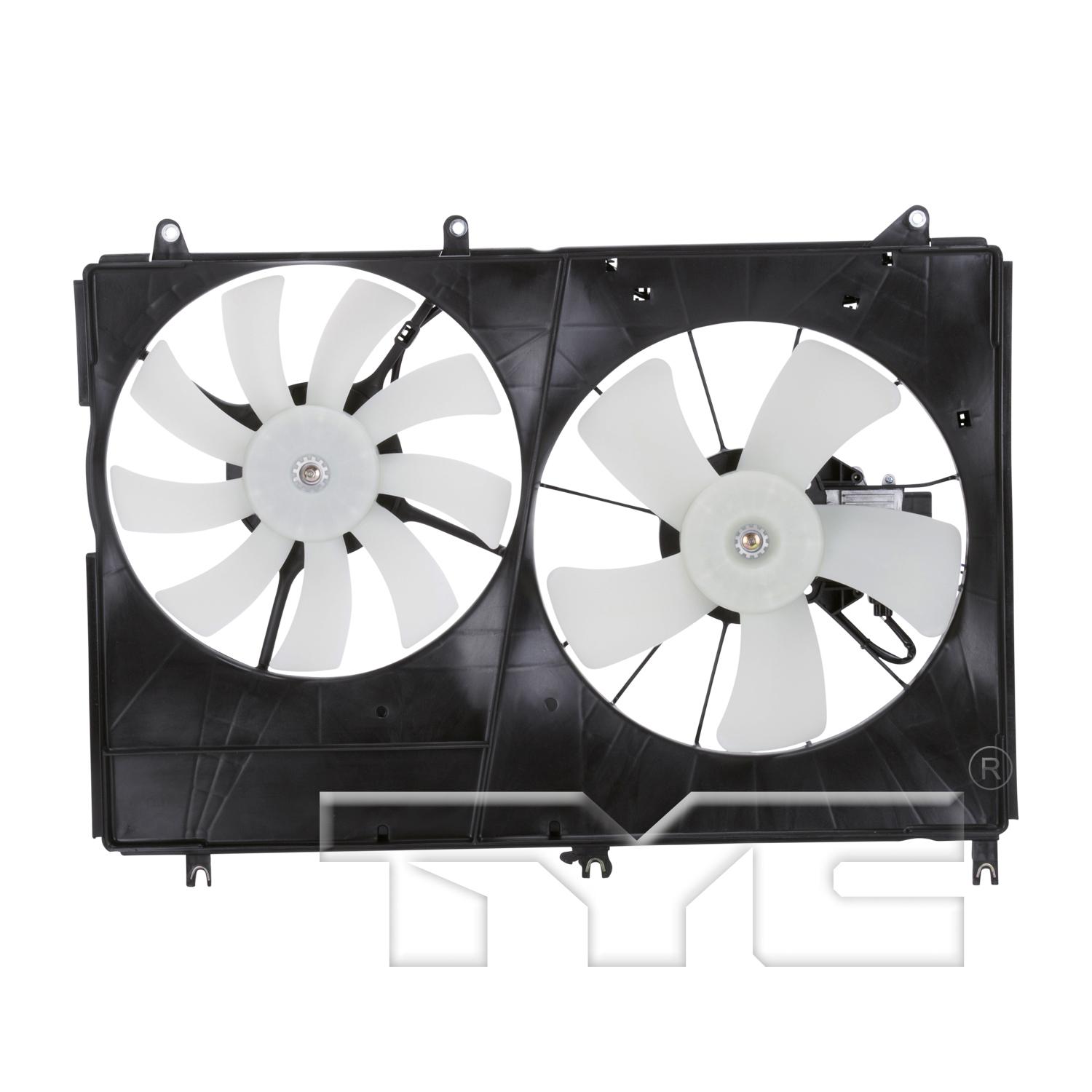 TYC 621640 Dual Radiator and Condenser Fan Assembly product image 1 of 3