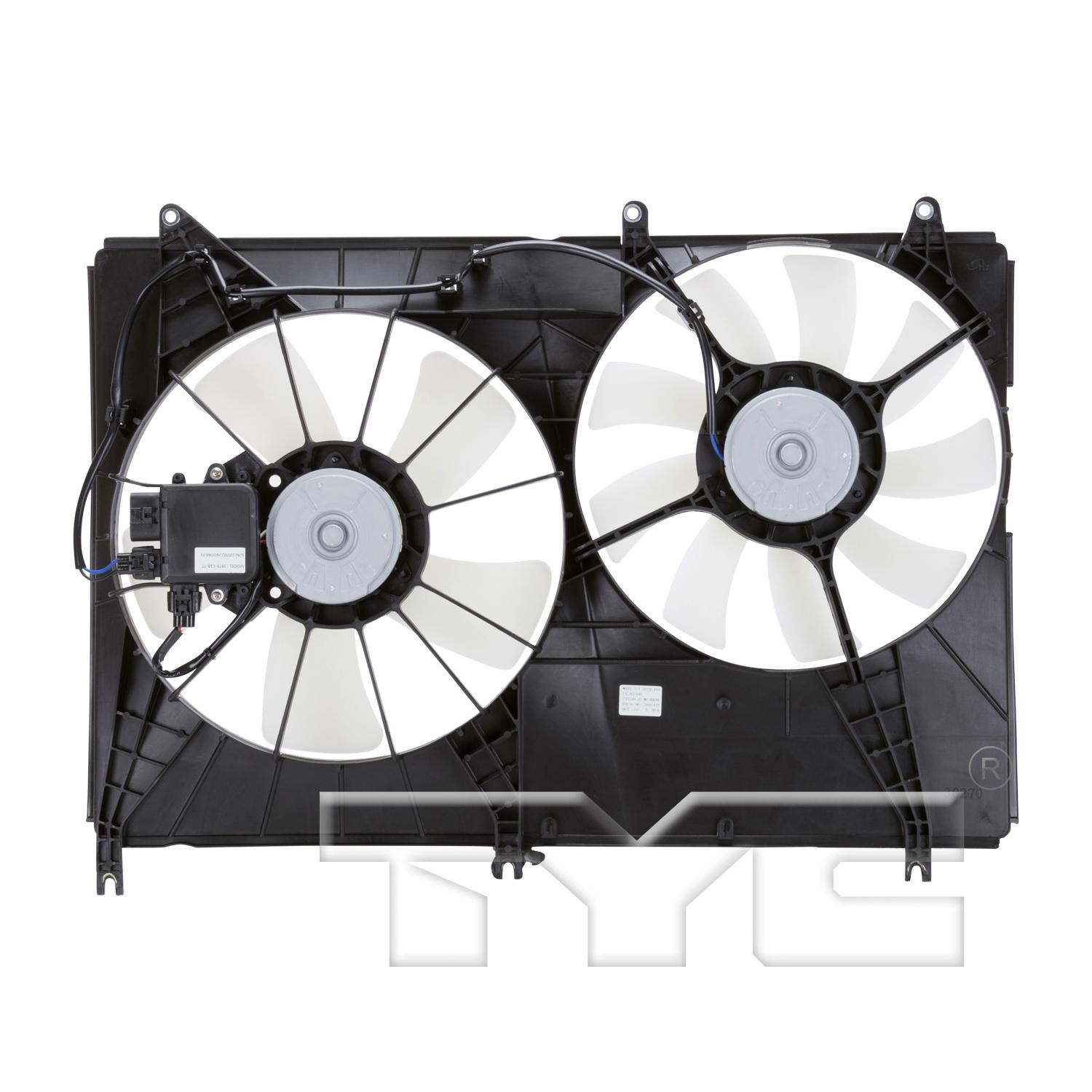 TYC 621640 Dual Radiator and Condenser Fan Assembly product image 2 of 3