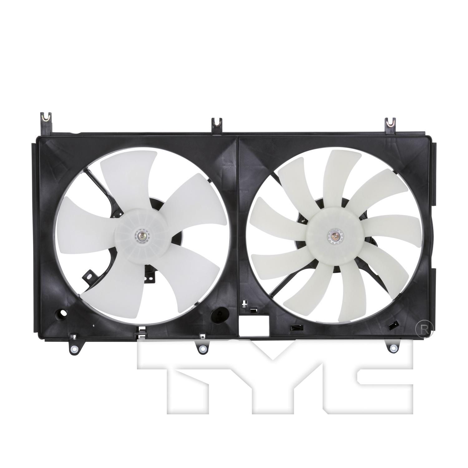 TYC 621650 Dual Radiator and Condenser Fan Assembly product image 1 of 4