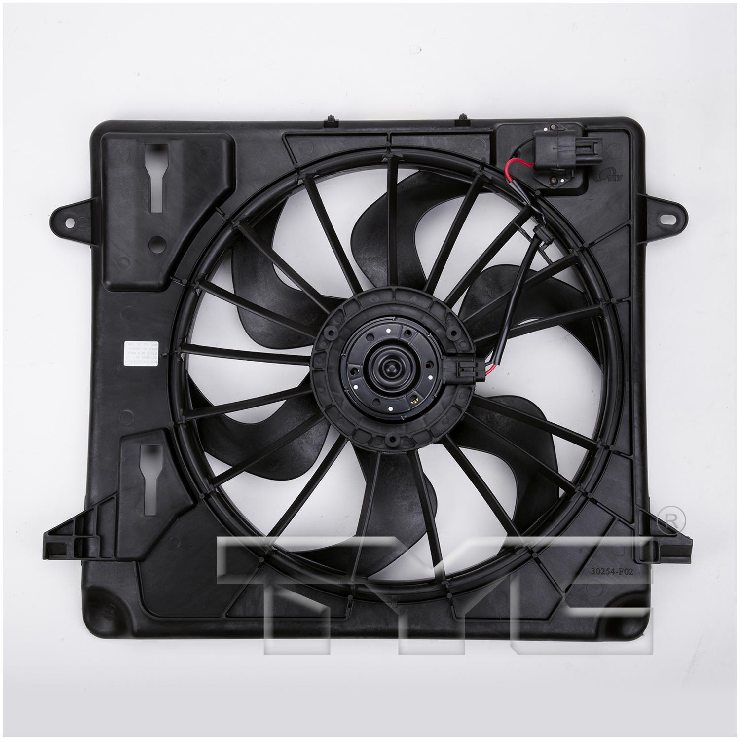 TYC 621680 Dual Radiator and Condenser Fan Assembly product image 2 of 3
