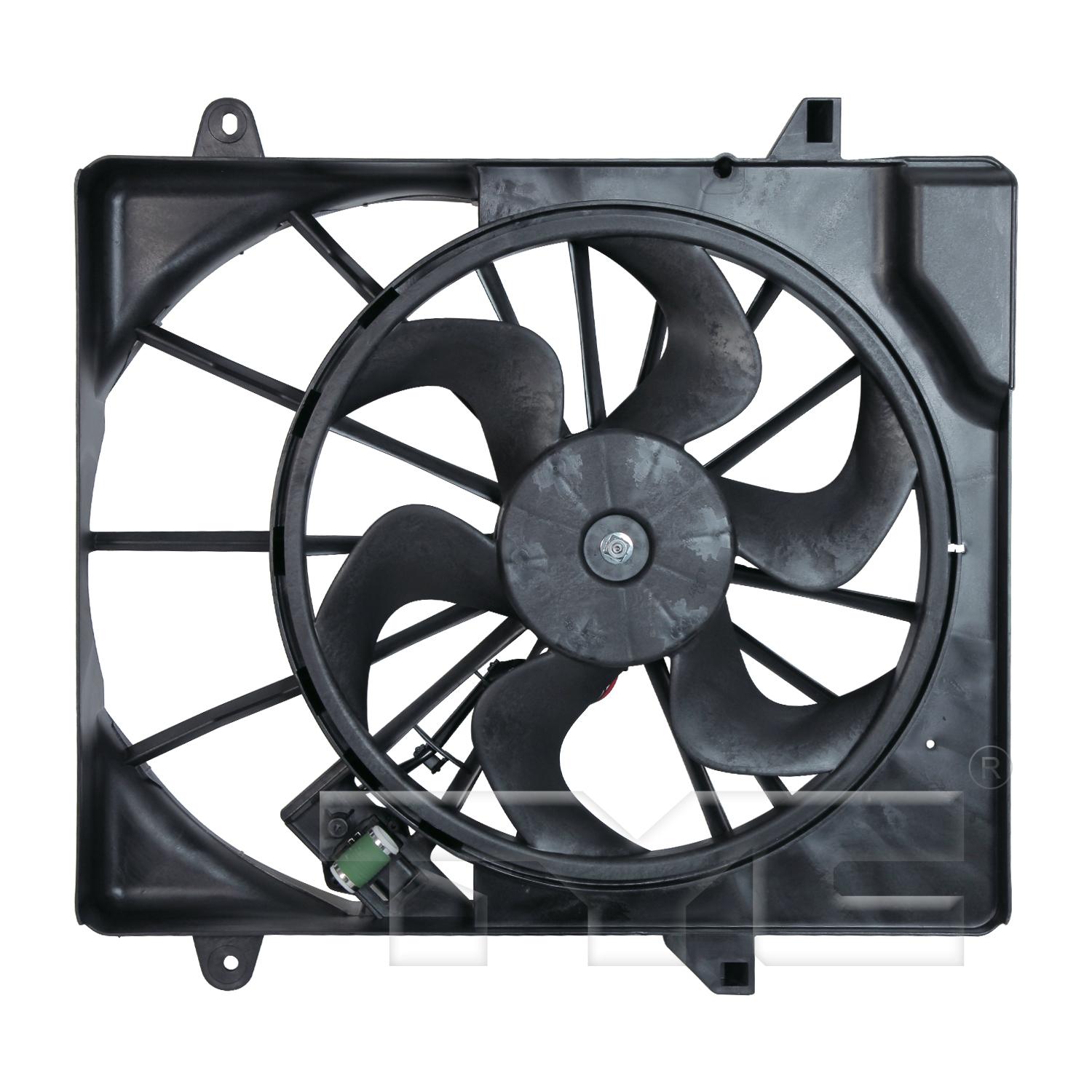 TYC 621690 Dual Radiator and Condenser Fan Assembly product image 1 of 3