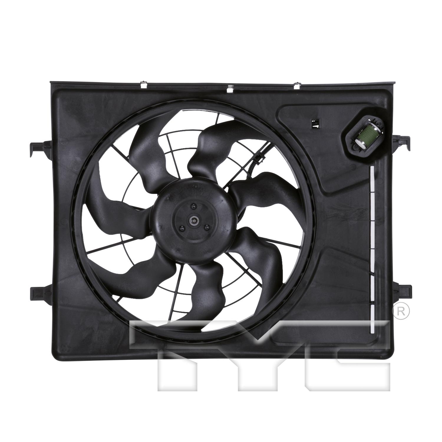 TYC 621710 Dual Radiator and Condenser Fan Assembly product image 1 of 3