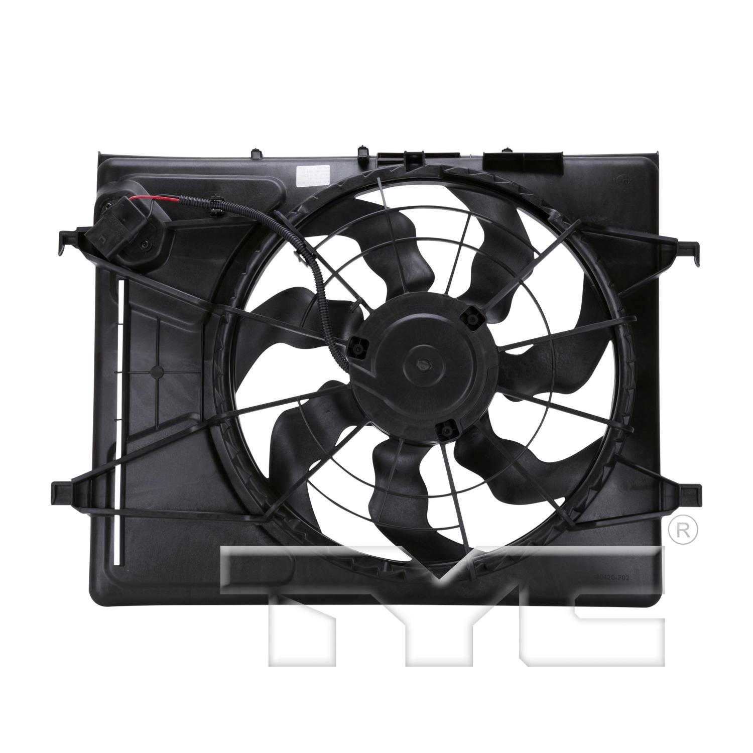 TYC 621710 Dual Radiator and Condenser Fan Assembly product image 2 of 3