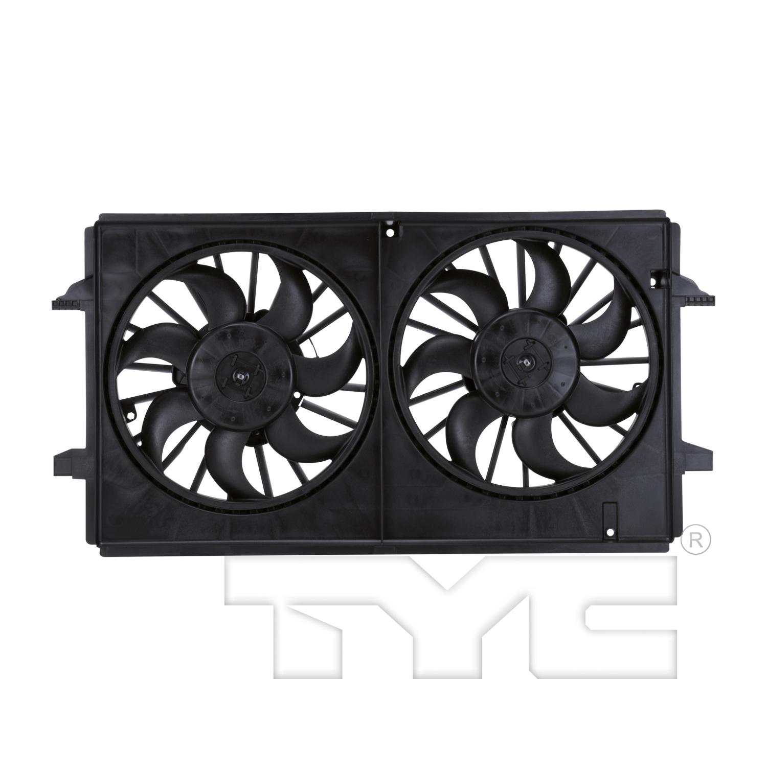 TYC 621790 Dual Radiator and Condenser Fan Assembly product image 1 of 6