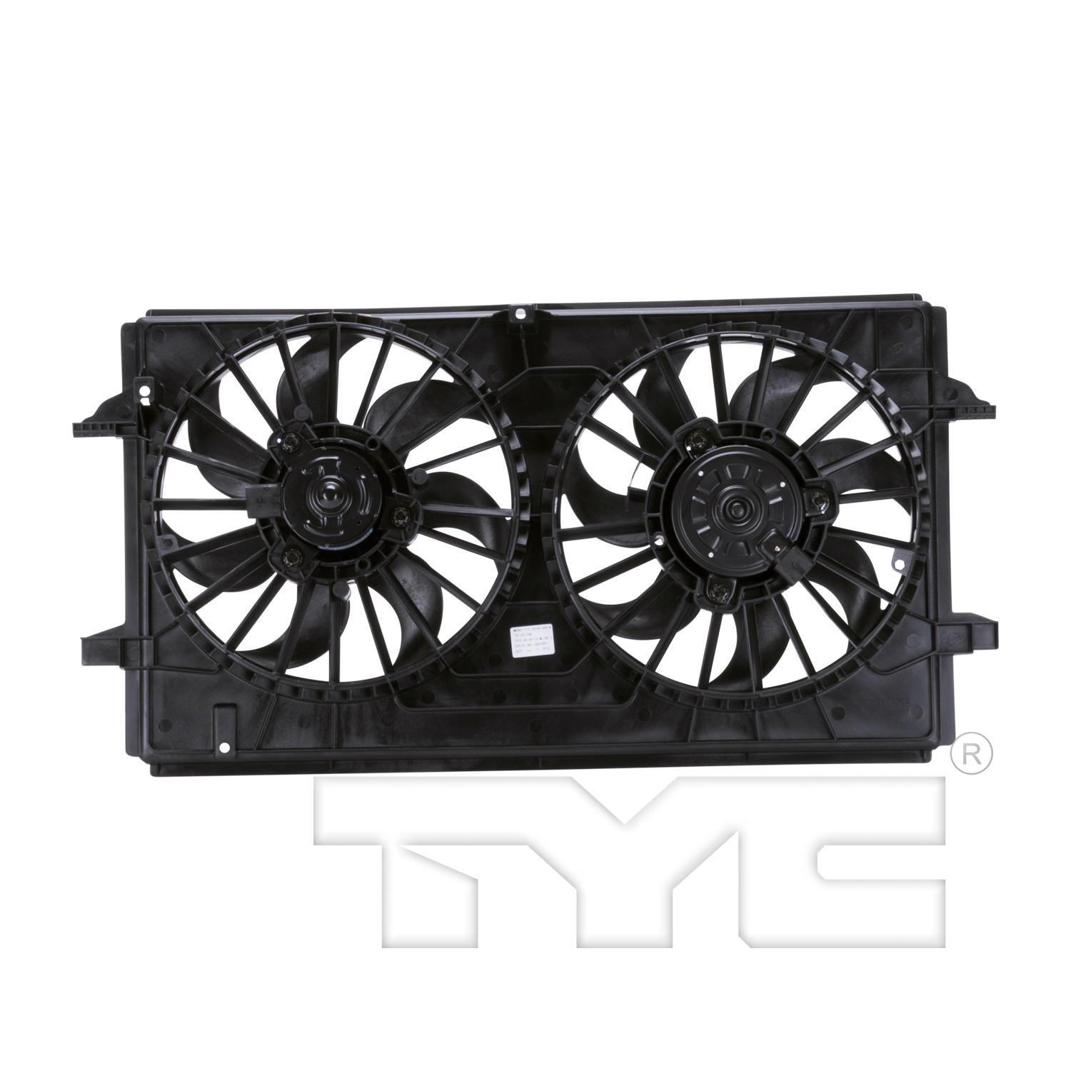 TYC 621790 Dual Radiator and Condenser Fan Assembly product image 2 of 6