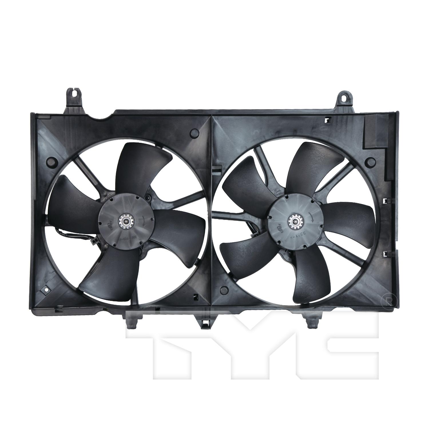 TYC 621810 Dual Radiator and Condenser Fan Assembly product image 1 of 3
