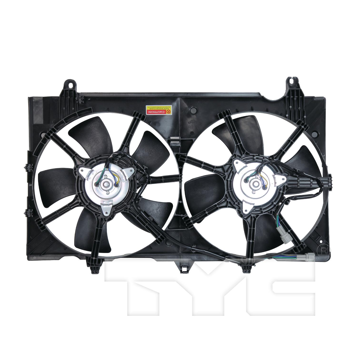 TYC 621810 Dual Radiator and Condenser Fan Assembly product image 2 of 3