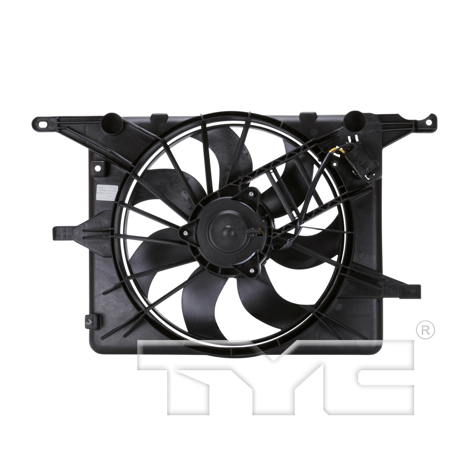 TYC 621830 Dual Radiator and Condenser Fan Assembly product image 2 of 4