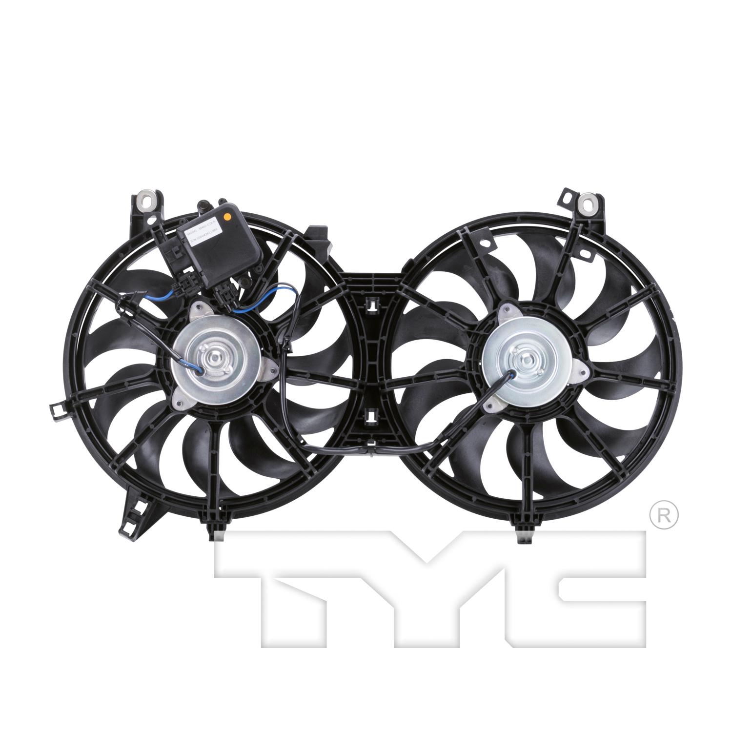 TYC 621840 Dual Radiator and Condenser Fan Assembly product image 2 of 3