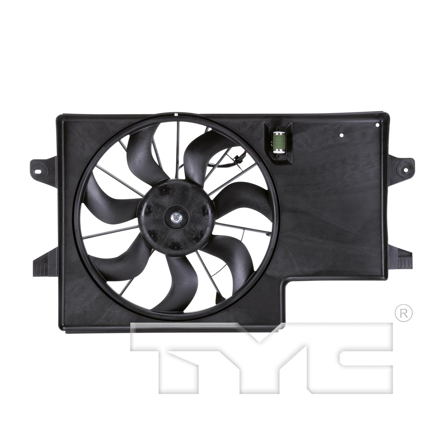 TYC 621850 Dual Radiator and Condenser Fan Assembly product image 1 of 4