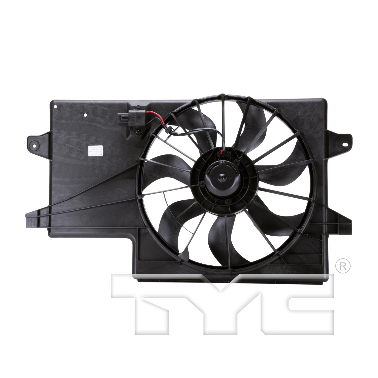 TYC 621850 Dual Radiator and Condenser Fan Assembly product image 2 of 4