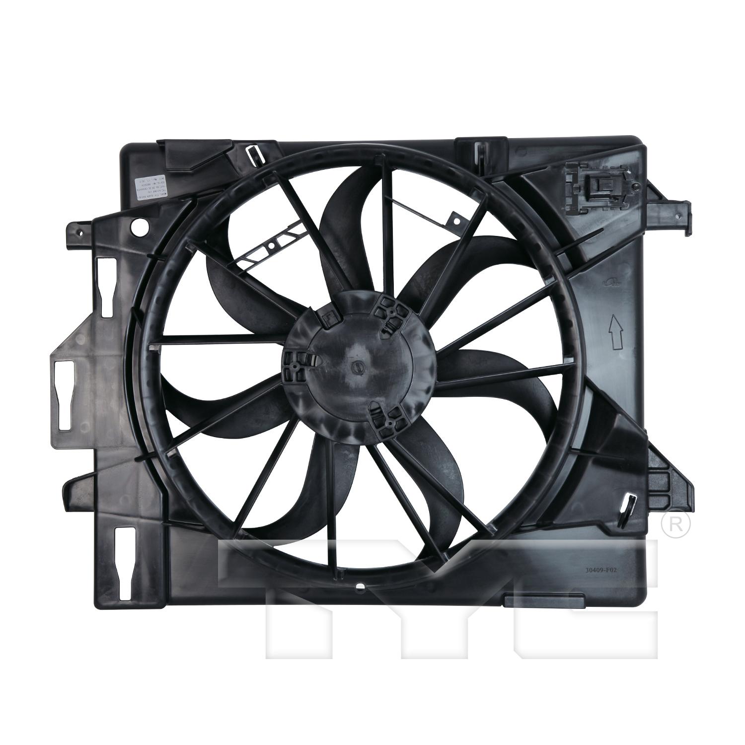 TYC 621860 Dual Radiator and Condenser Fan Assembly product image 1 of 3