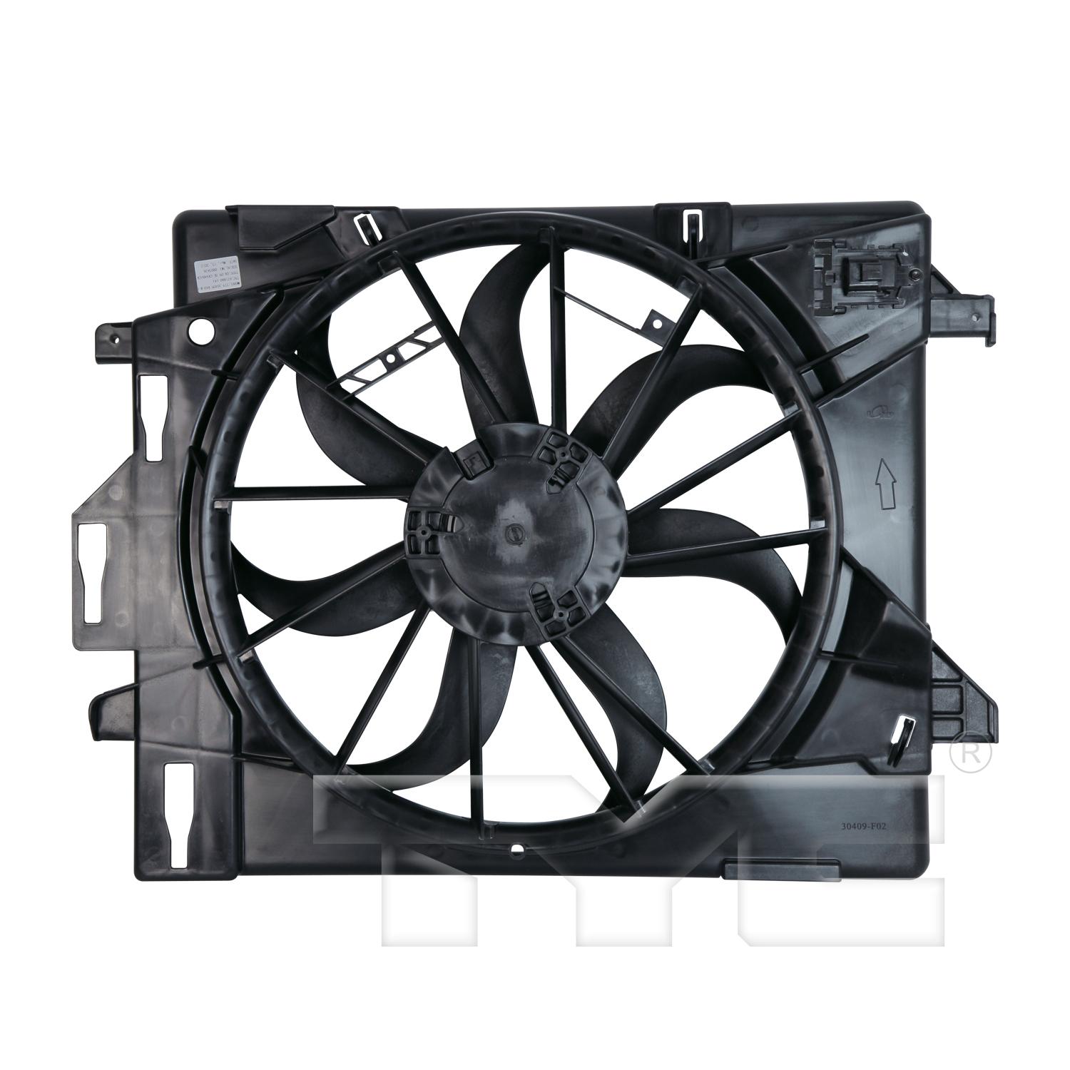 TYC 621860 Dual Radiator and Condenser Fan Assembly product image 2 of 3