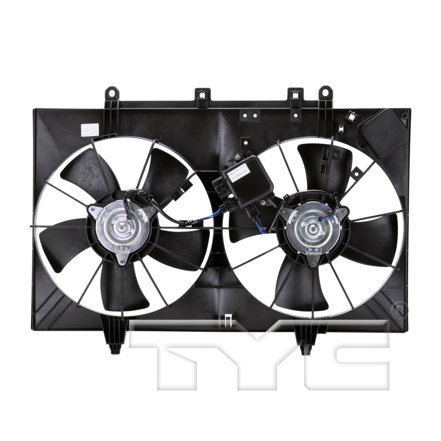 TYC 621870 Dual Radiator and Condenser Fan Assembly product image 2 of 4