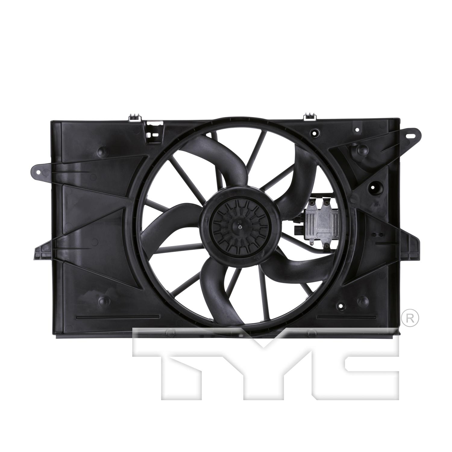 TYC 621890 Dual Radiator and Condenser Fan Assembly product image 1 of 4